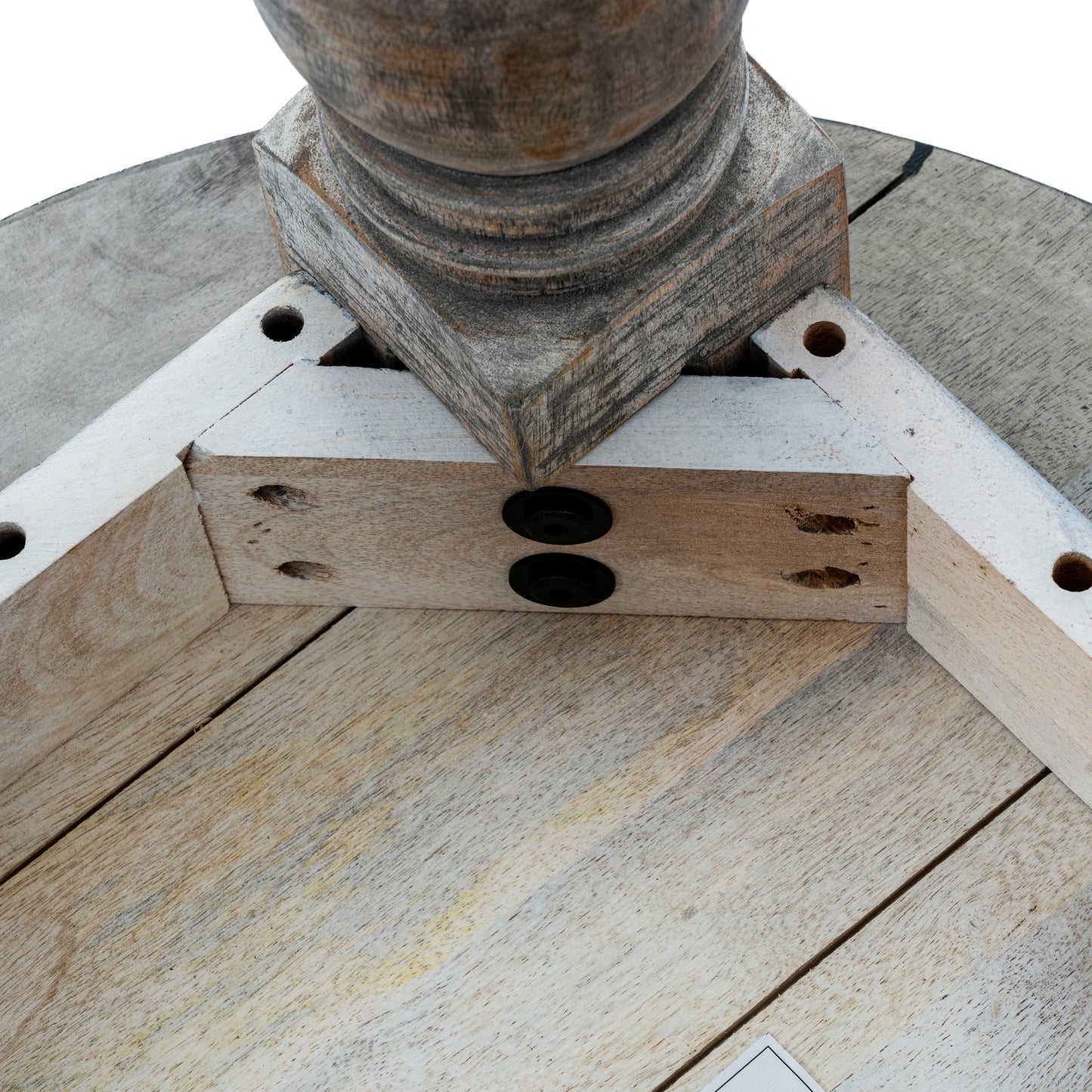 Crafted Solid Mango Wood Round Dining Table | Rutland Collection | Hill Interiors |