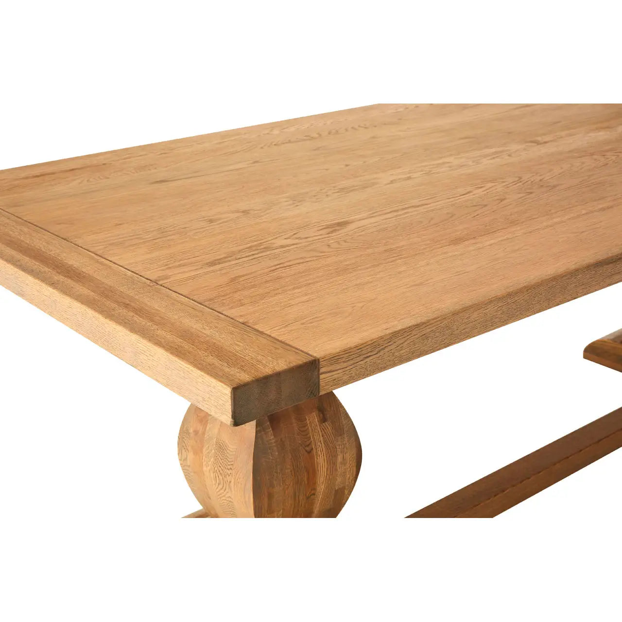 Natural Oak Wood Dining Table | Chunky Gold - Wood Velvet