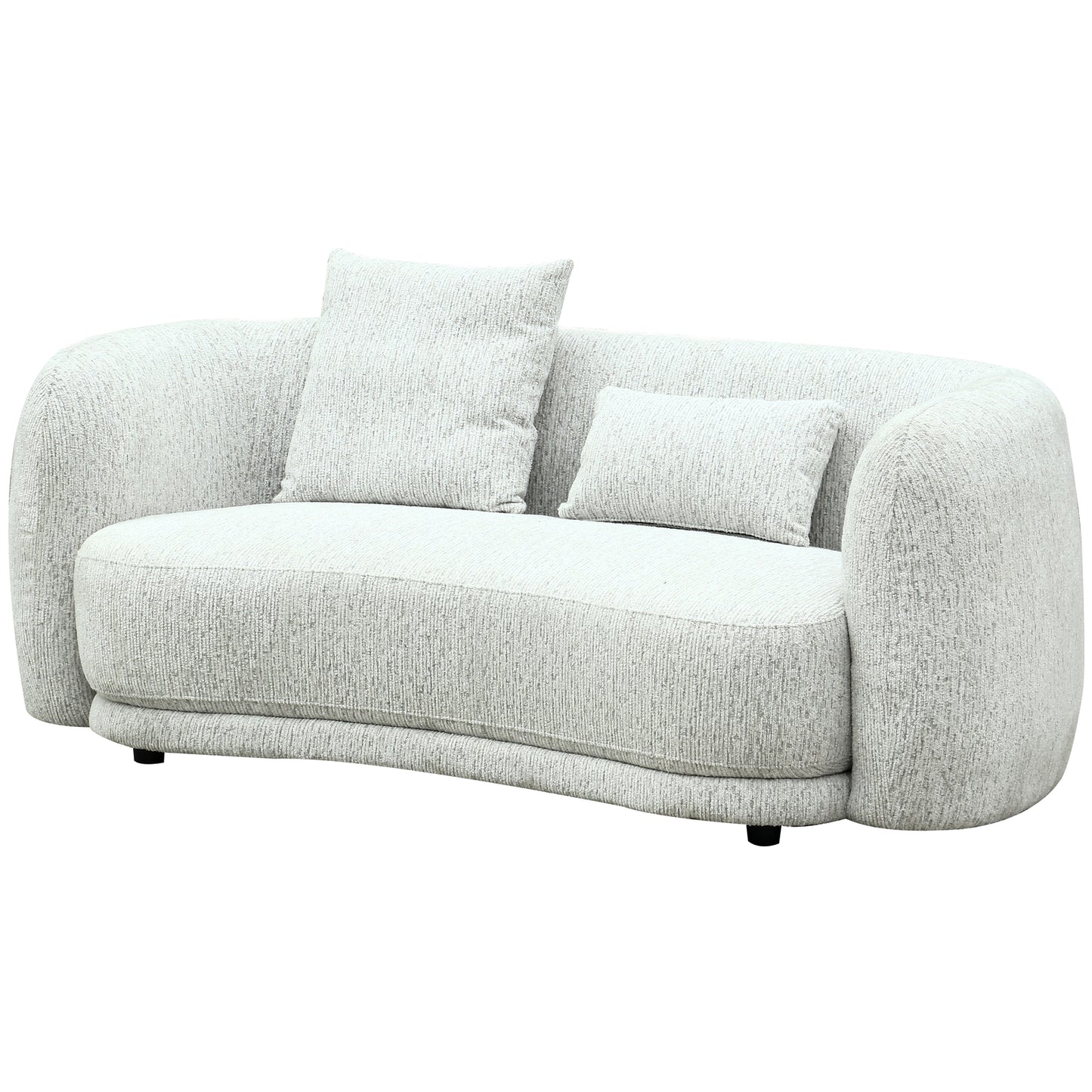 Alluring Curve Two Seater Sofa With Cushions | Sorelle - Wood Velvet
