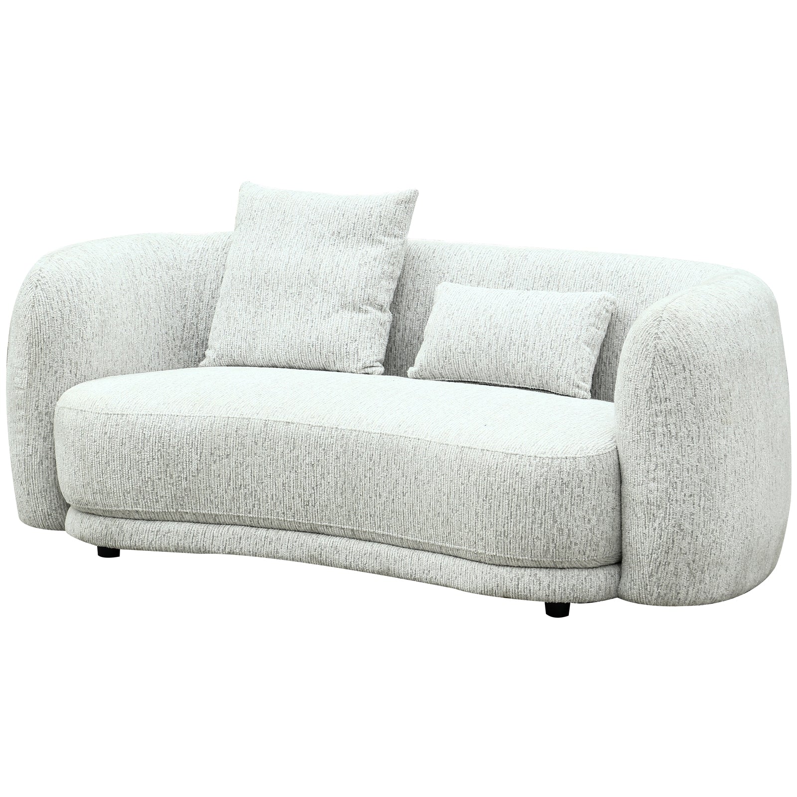 Alluring Curve Two Seater Sofa With Cushions | Sorelle - Wood Velvet