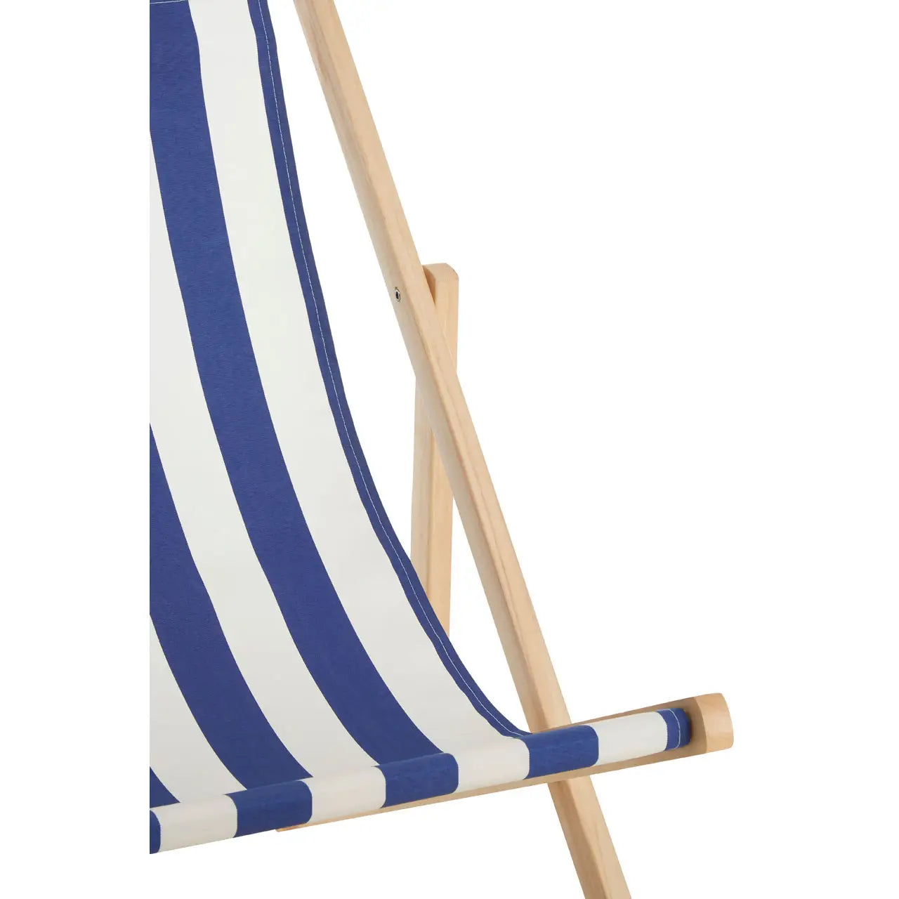 Adjustable Weather Resistant Deck Chair In Nautical Stripe | Quebec - Wood Velvet