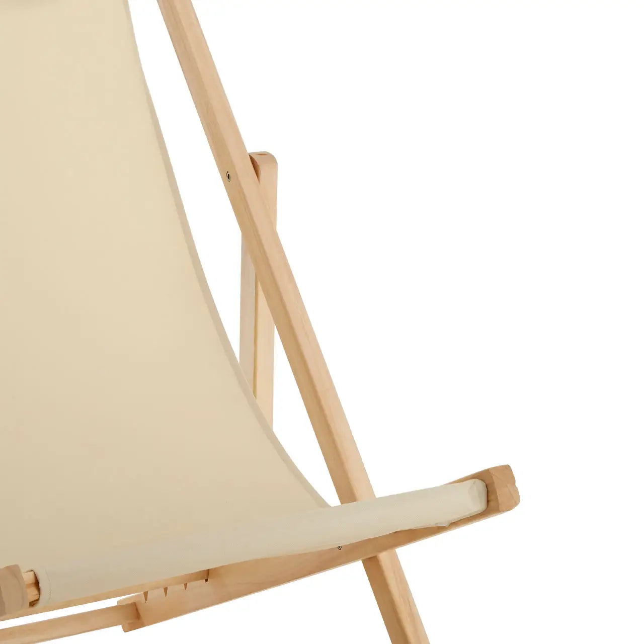Adjustable Weather Resistant Deck Chair In Au Naturelle | Quebec - Wood Velvet