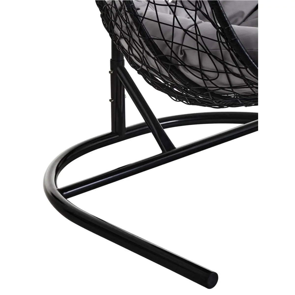 Double Black Rattan Hanging Chair - Wood Velvet