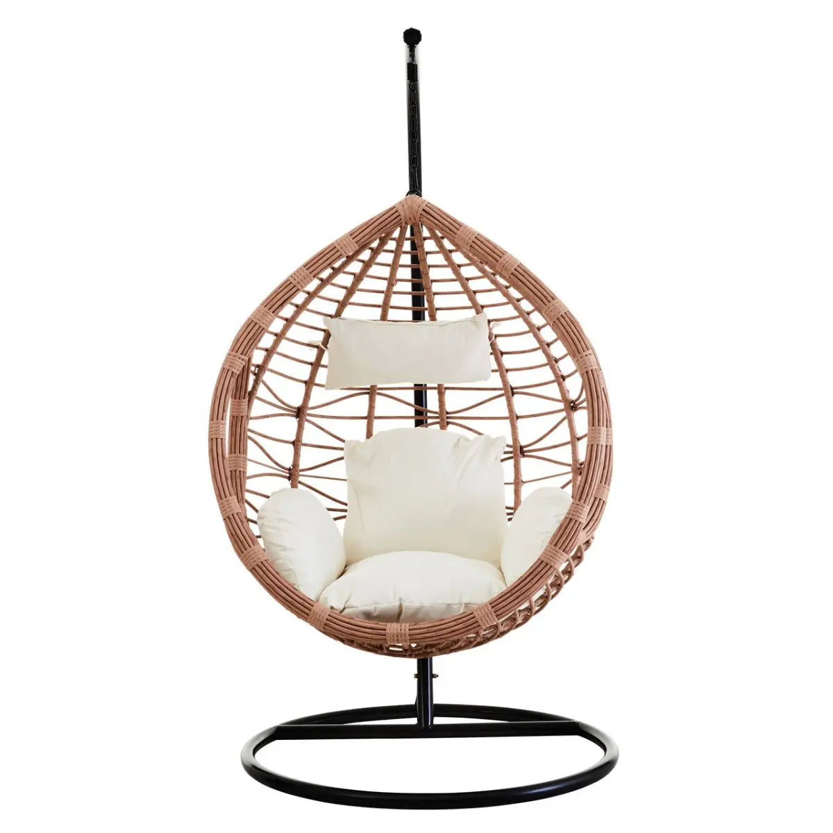 Natural Rattan Hanging Egg Chair - Wood Velvet