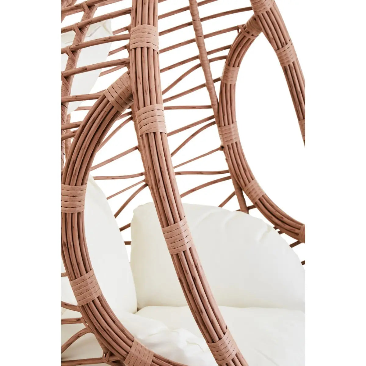 Natural Rattan Hanging Egg Chair - Wood Velvet