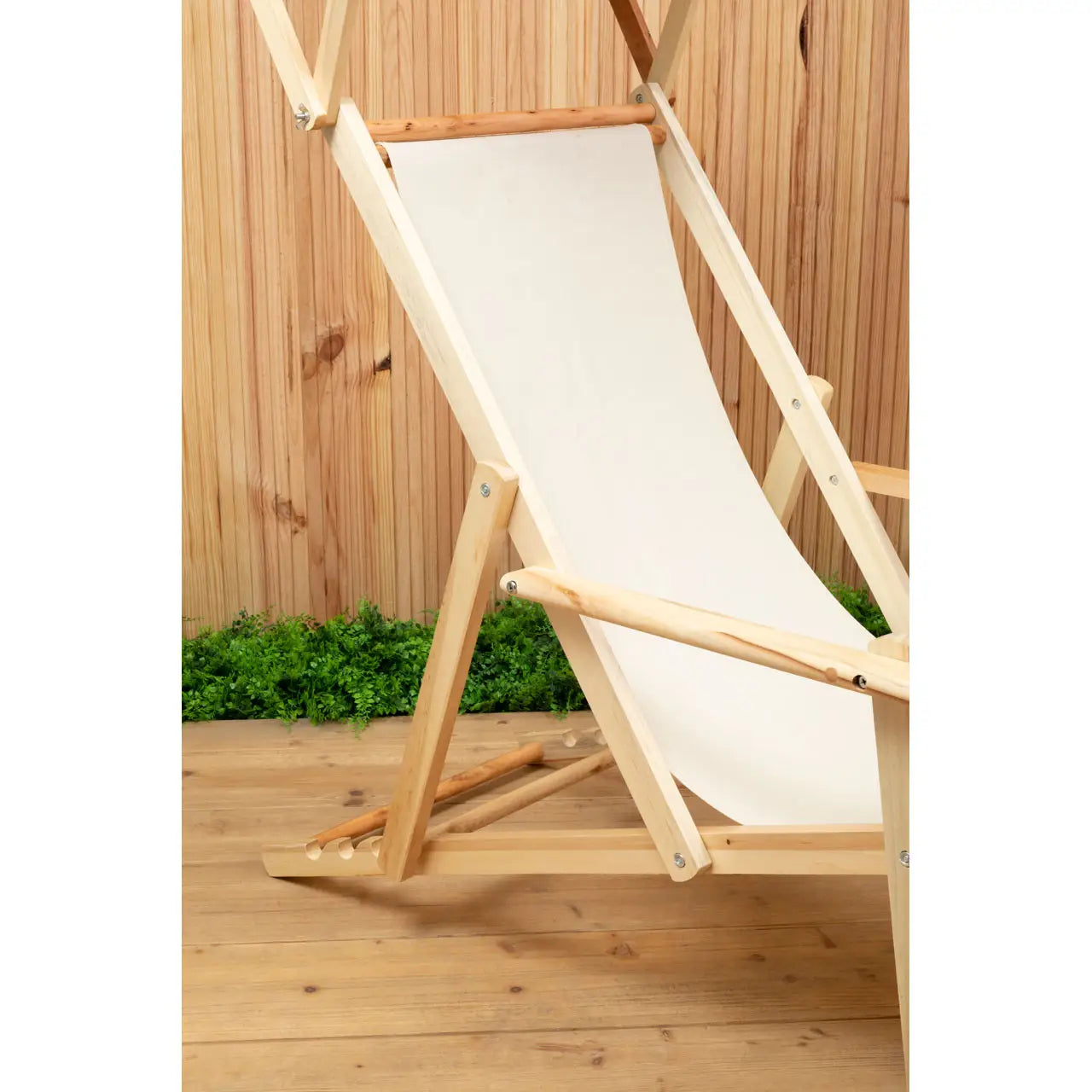 Adjustable Weather Resistant Sun Lounger In Au Naturelle | Quebec - Wood Velvet
