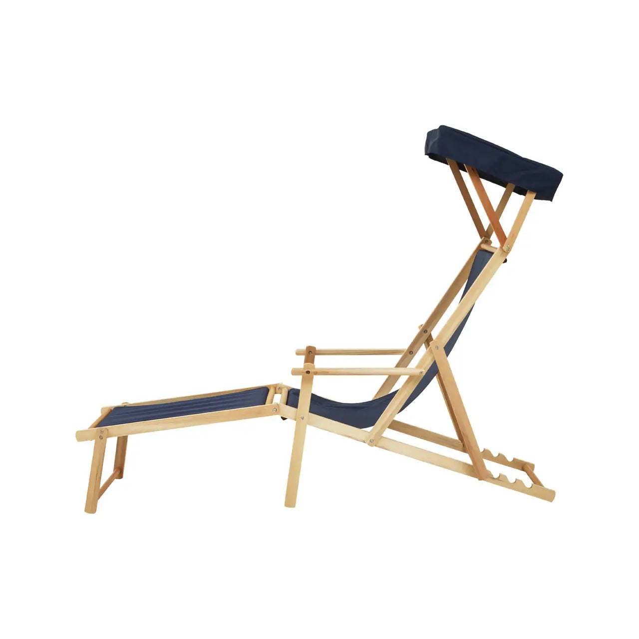 Adjustable Weather Resistant Sun Lounger In Beau Blue | Quebec - Wood Velvet