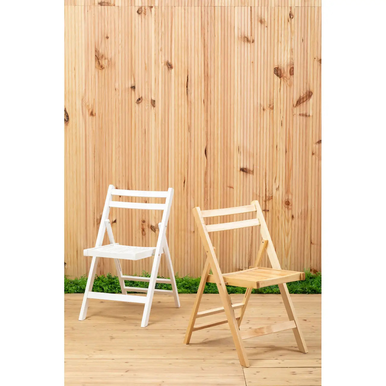 Adjustable Folding Chair In Natural Finish | Quebec - Wood Velvet
