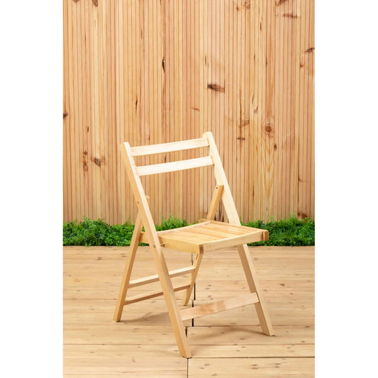 Adjustable Folding Chair In Natural Finish | Quebec - Wood Velvet