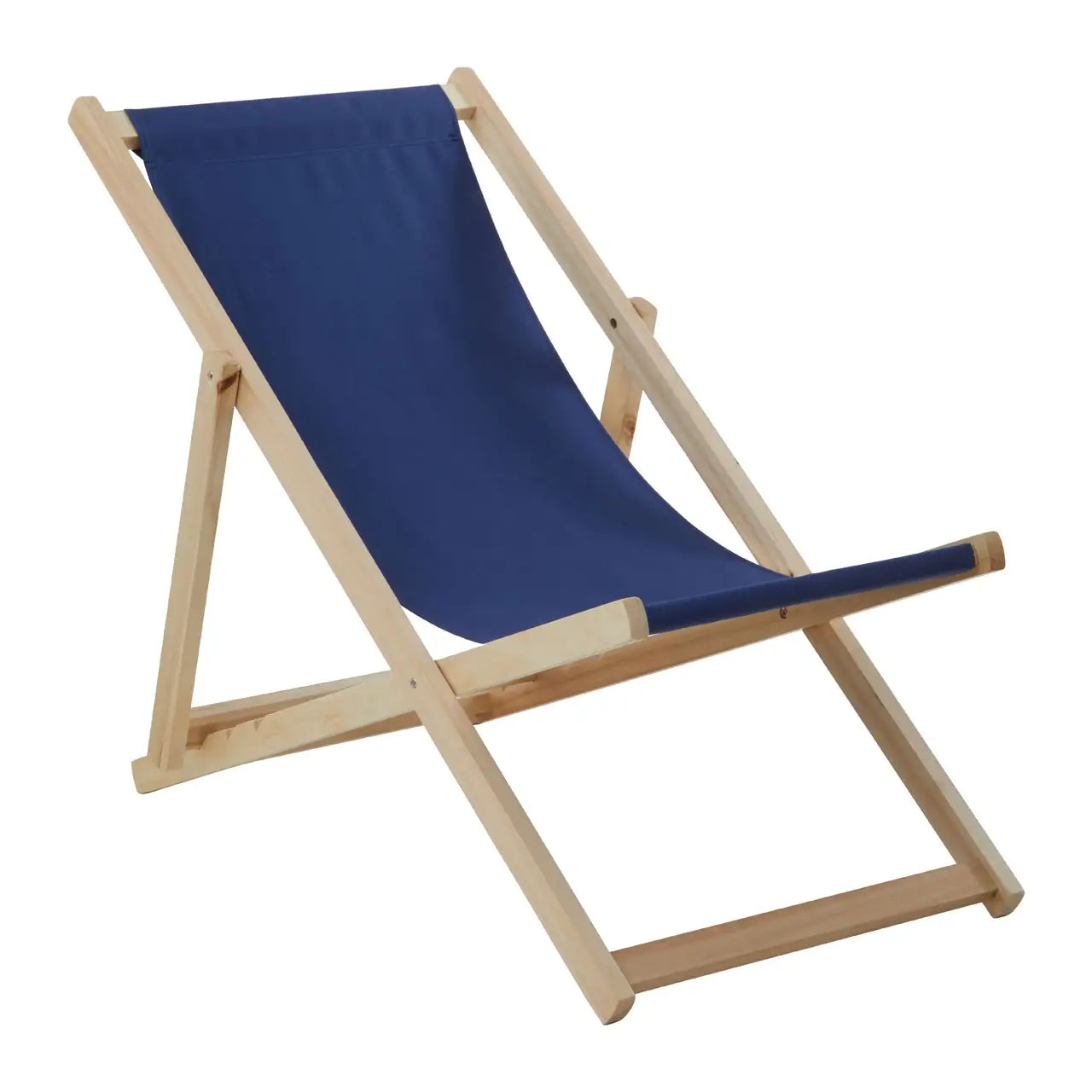 Adjustable Weather Resistant Deck Chair In Beau Blue | Quebec - Wood Velvet