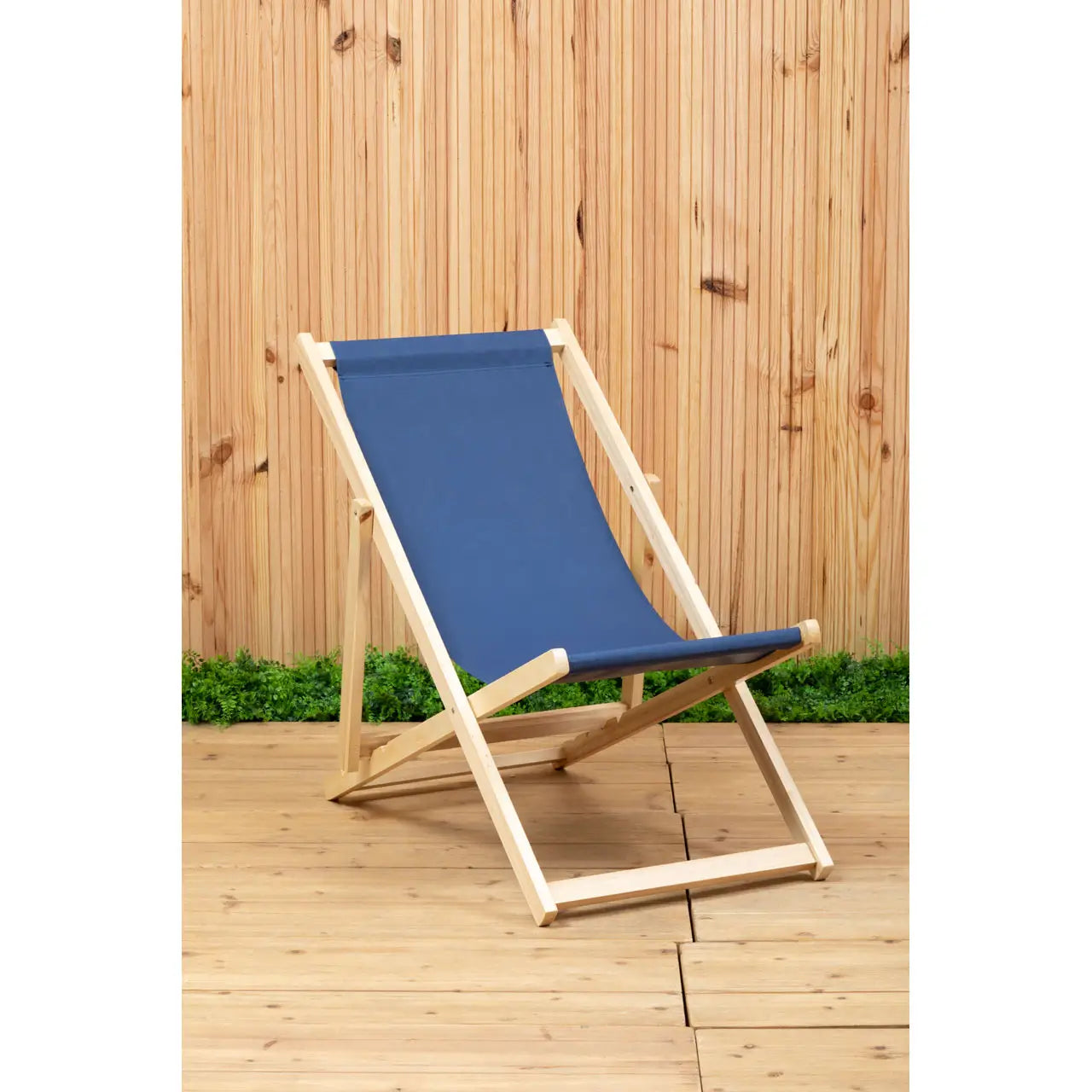 Adjustable Weather Resistant Deck Chair In Beau Blue | Quebec - Wood Velvet