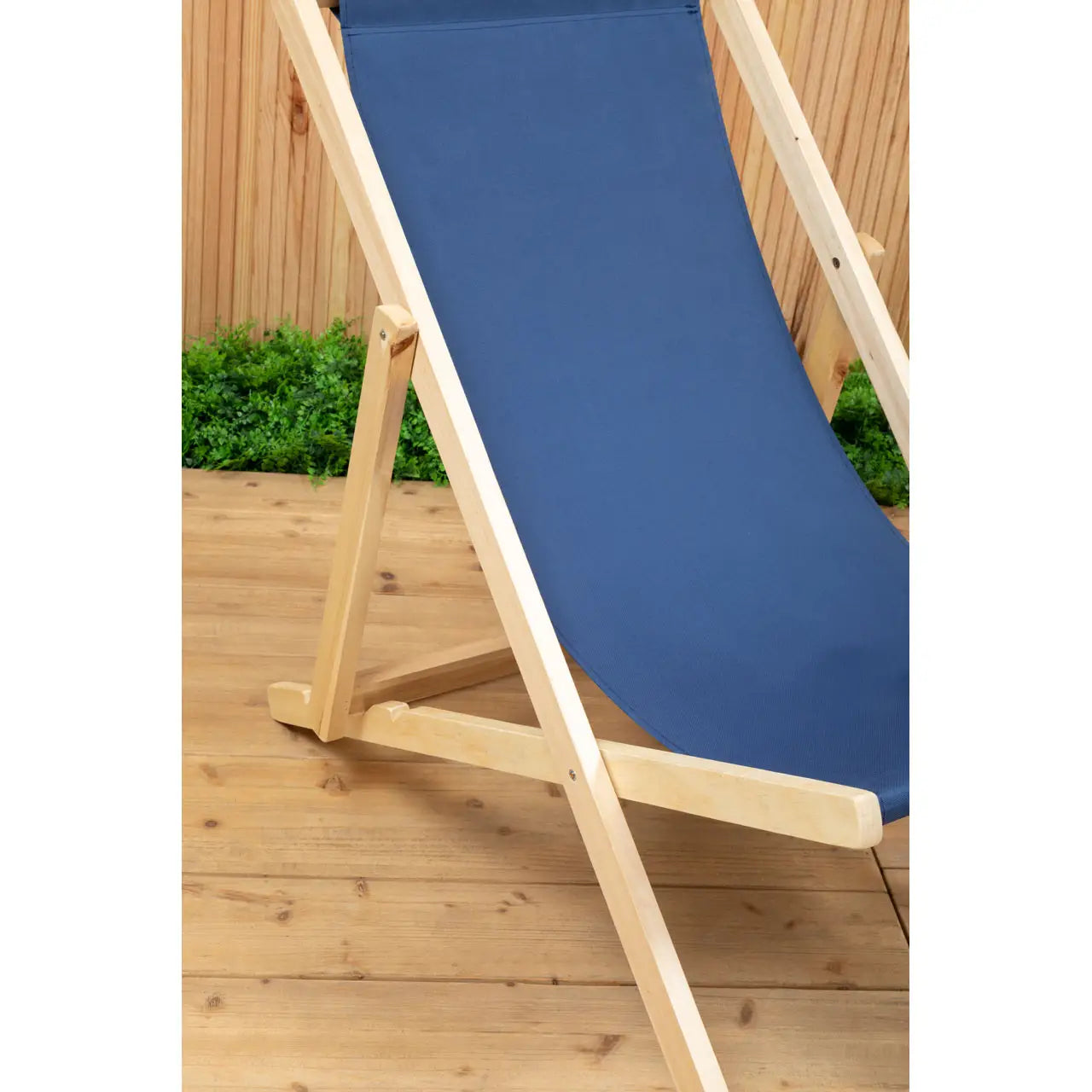 Adjustable Weather Resistant Deck Chair In Beau Blue | Quebec - Wood Velvet