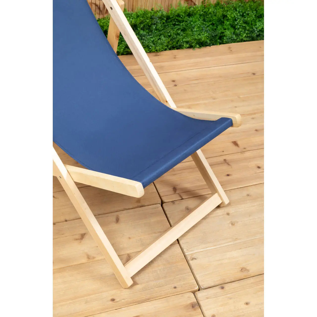 Adjustable Weather Resistant Deck Chair In Beau Blue | Quebec - Wood Velvet