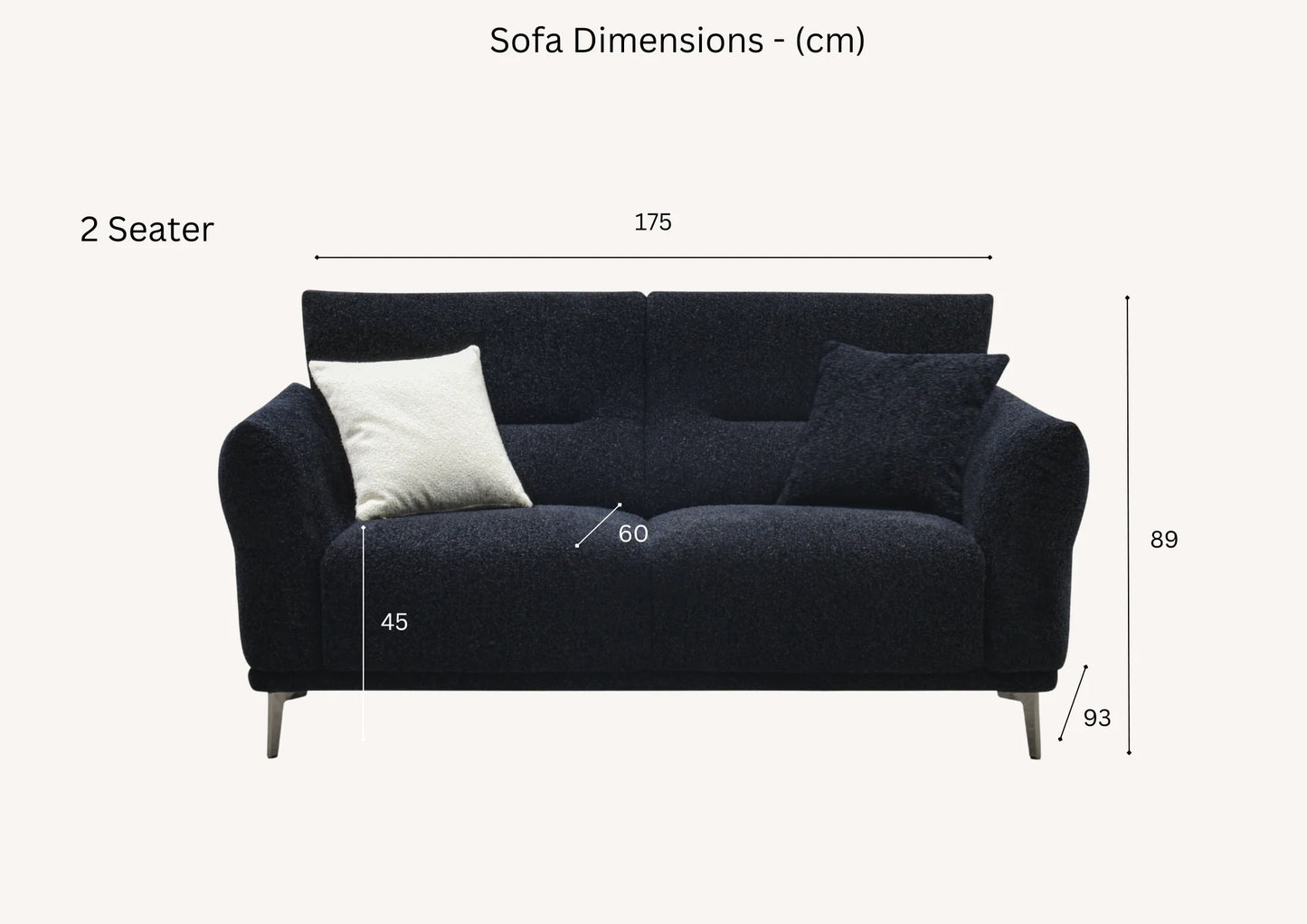 Luxury Black Boucle Fabric Sofa Range | Albany | Furnish365 - Wood Velvet