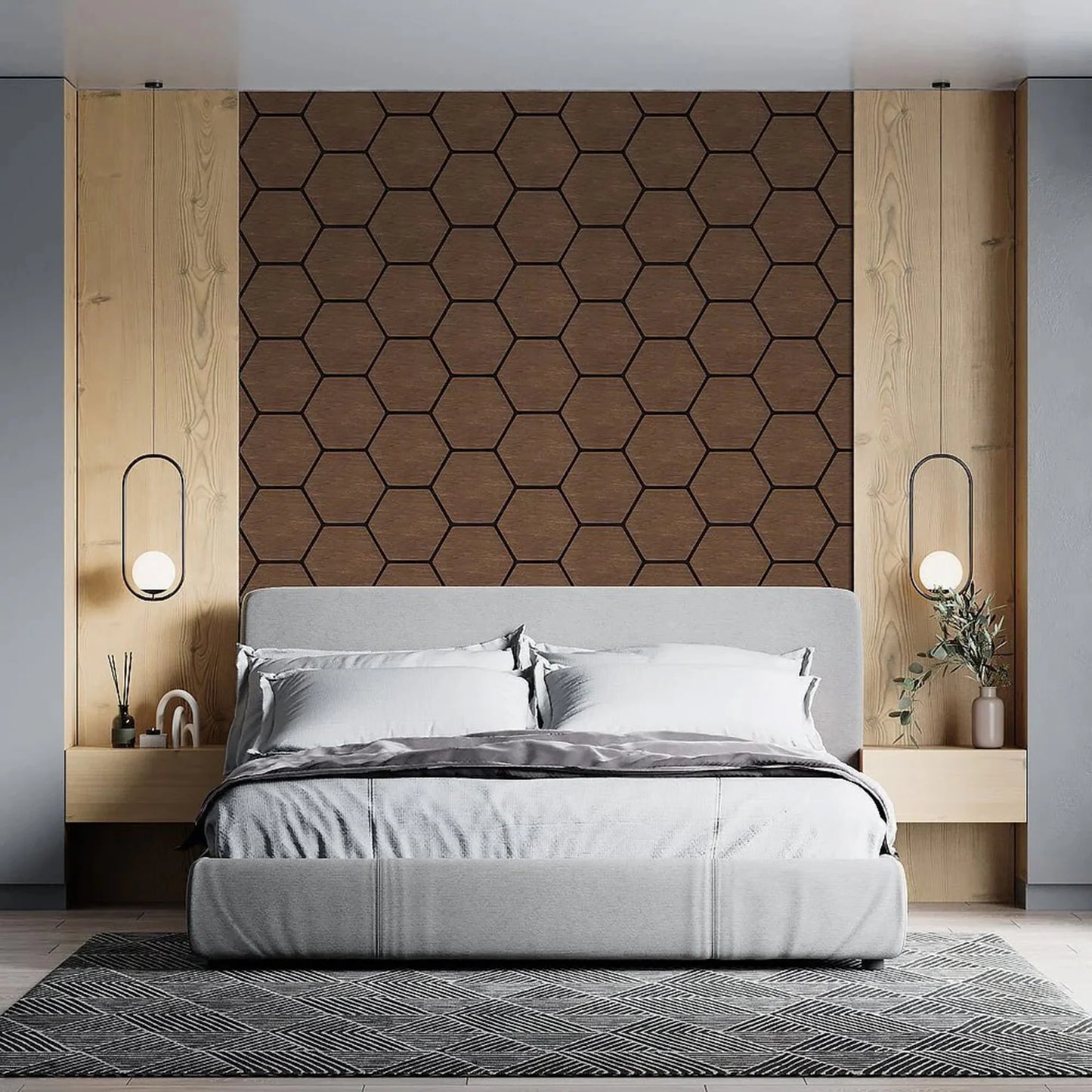 Acoustic "Turtle Hex" Wall Panels | Oak | 4 Pack - Wood Velvet
