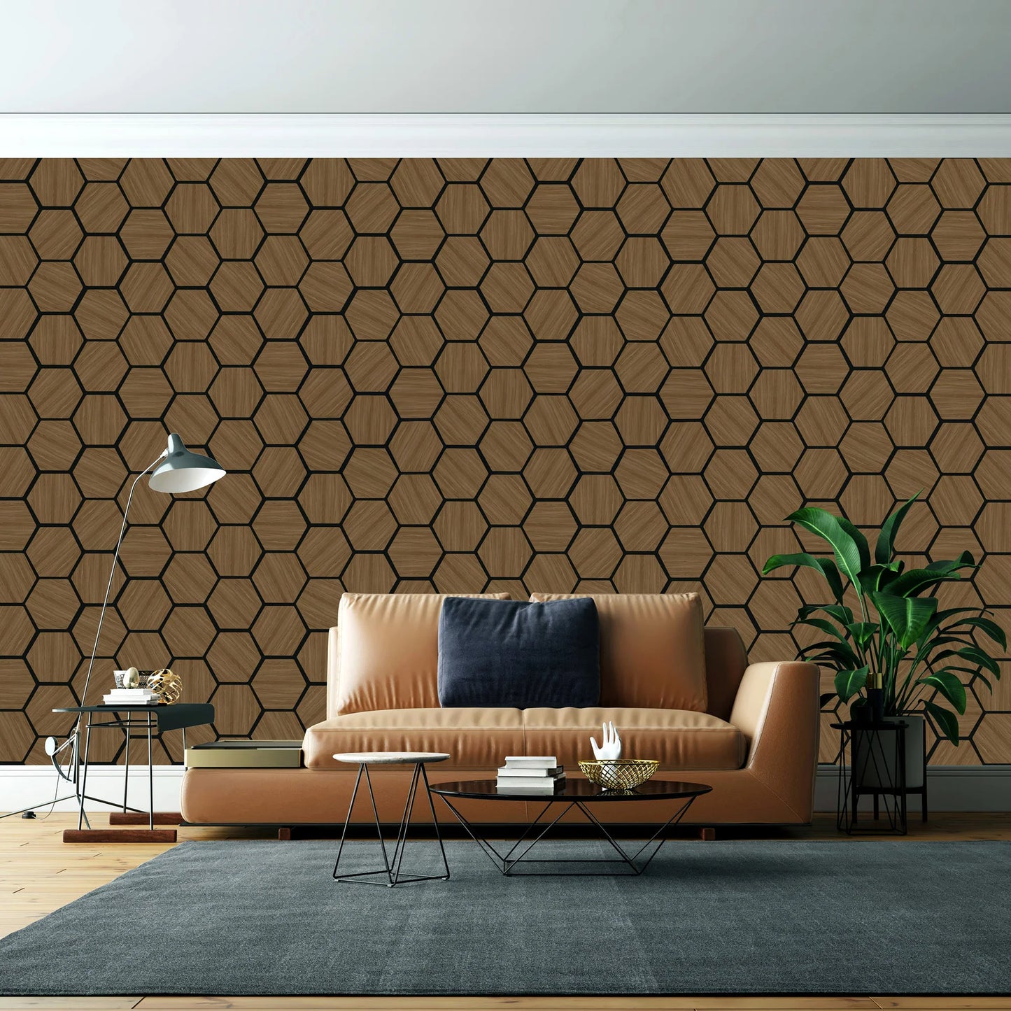 Acoustic "Turtle Hex" Wall Panels | Oak | 4 Pack - Wood Velvet