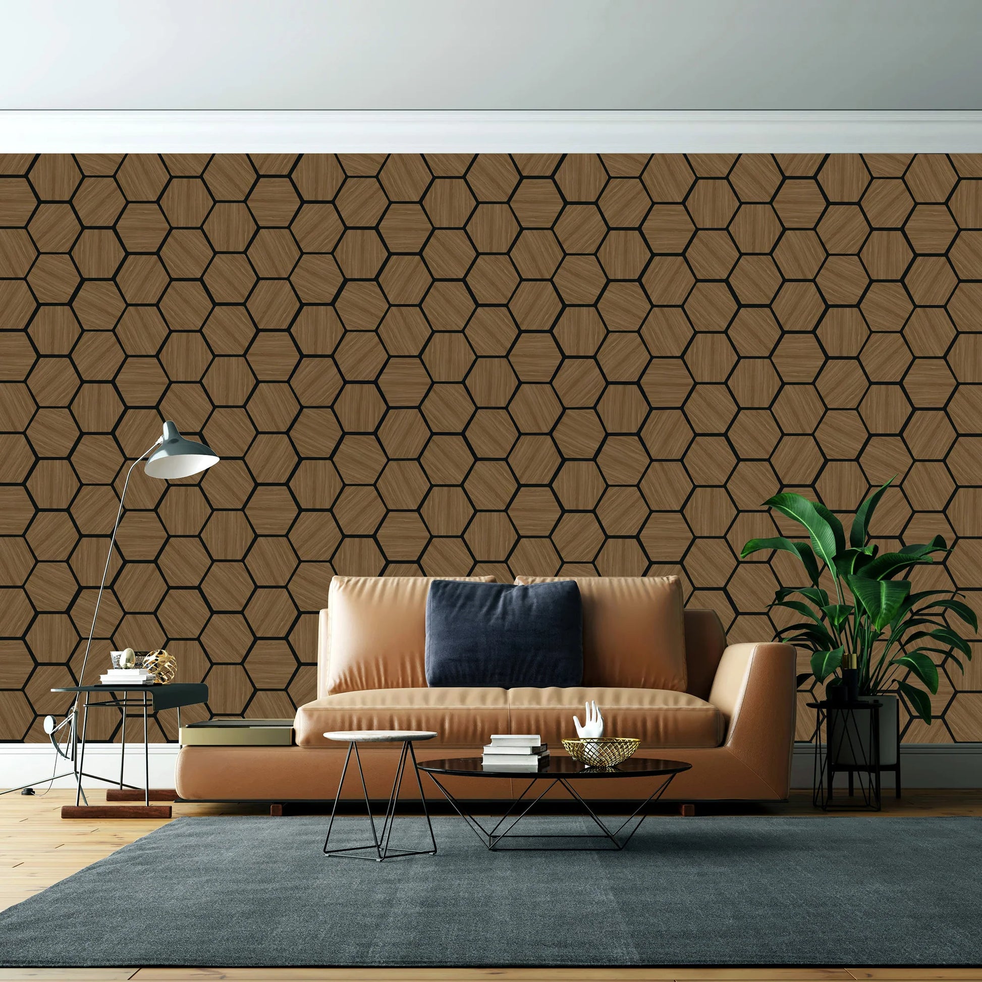 Acoustic "Turtle Hex" Wall Panels | Oak | 4 Pack - Wood Velvet