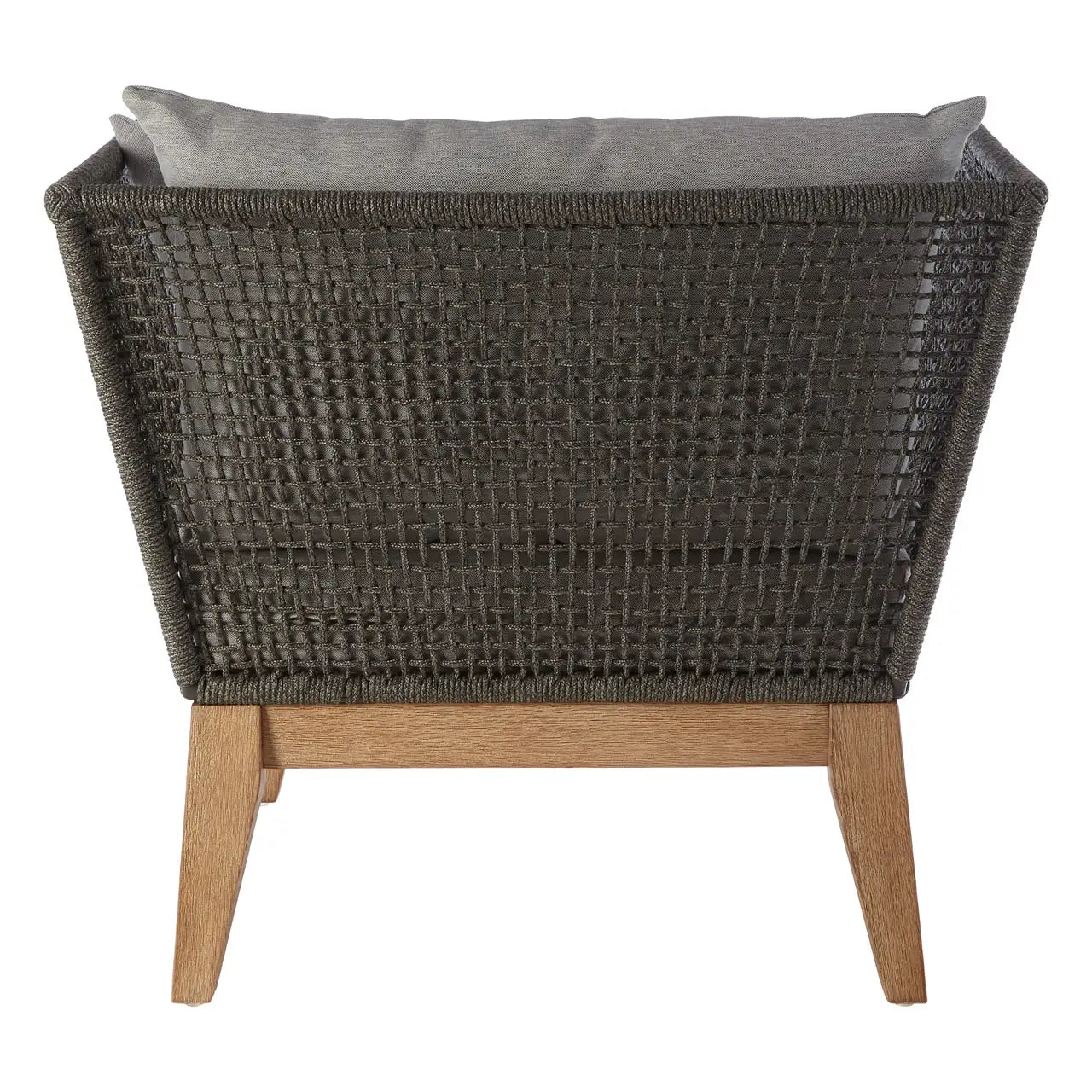 Nordic Style Hand Woven Angular Armchair | Trendy Woven Rope - Wood Velvet