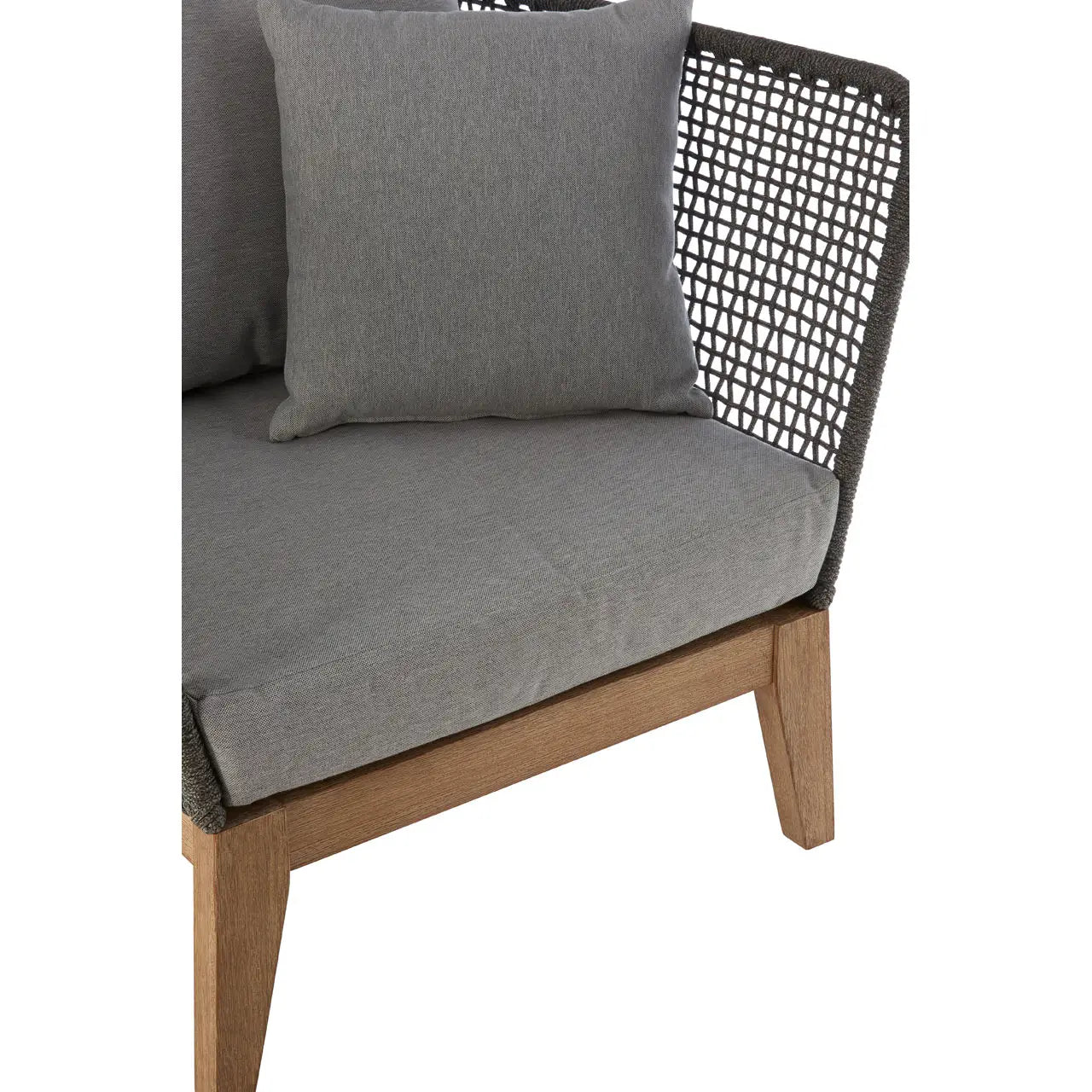 Nordic Style Hand Woven Angular Armchair | Trendy Woven Rope - Wood Velvet