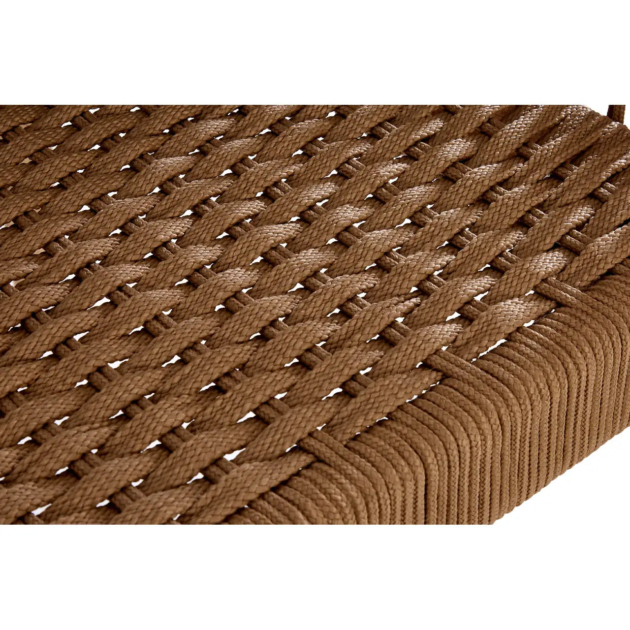Nordic Style Hand Woven 3-Seat Sofa - Wood Velvet