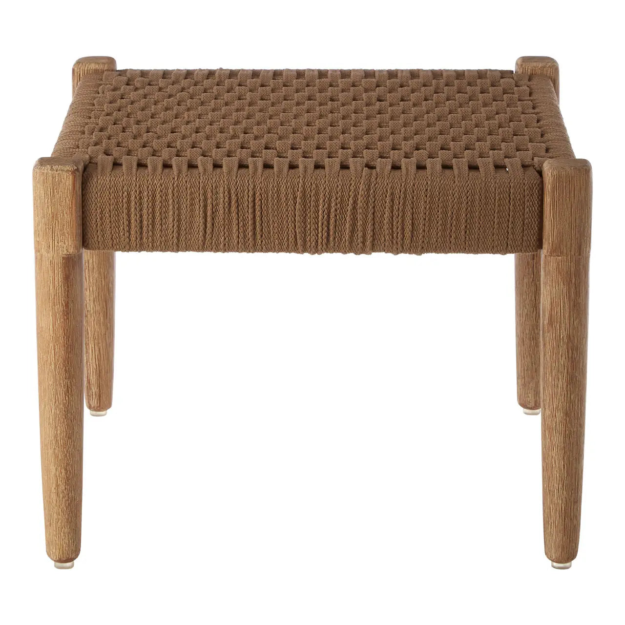 Nordic Style Hand Woven Footrest | - Wood Velvet