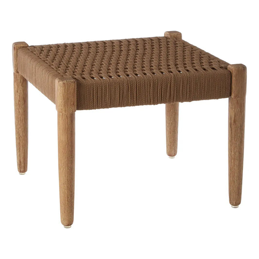 Nordic Style Hand Woven Footrest | - Wood Velvet