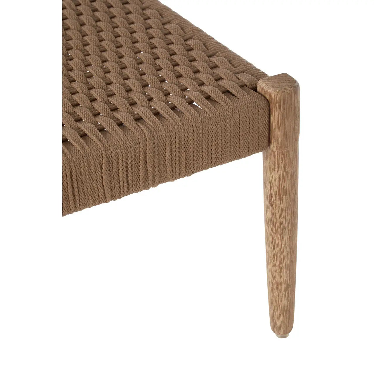 Nordic Style Hand Woven Footrest | - Wood Velvet