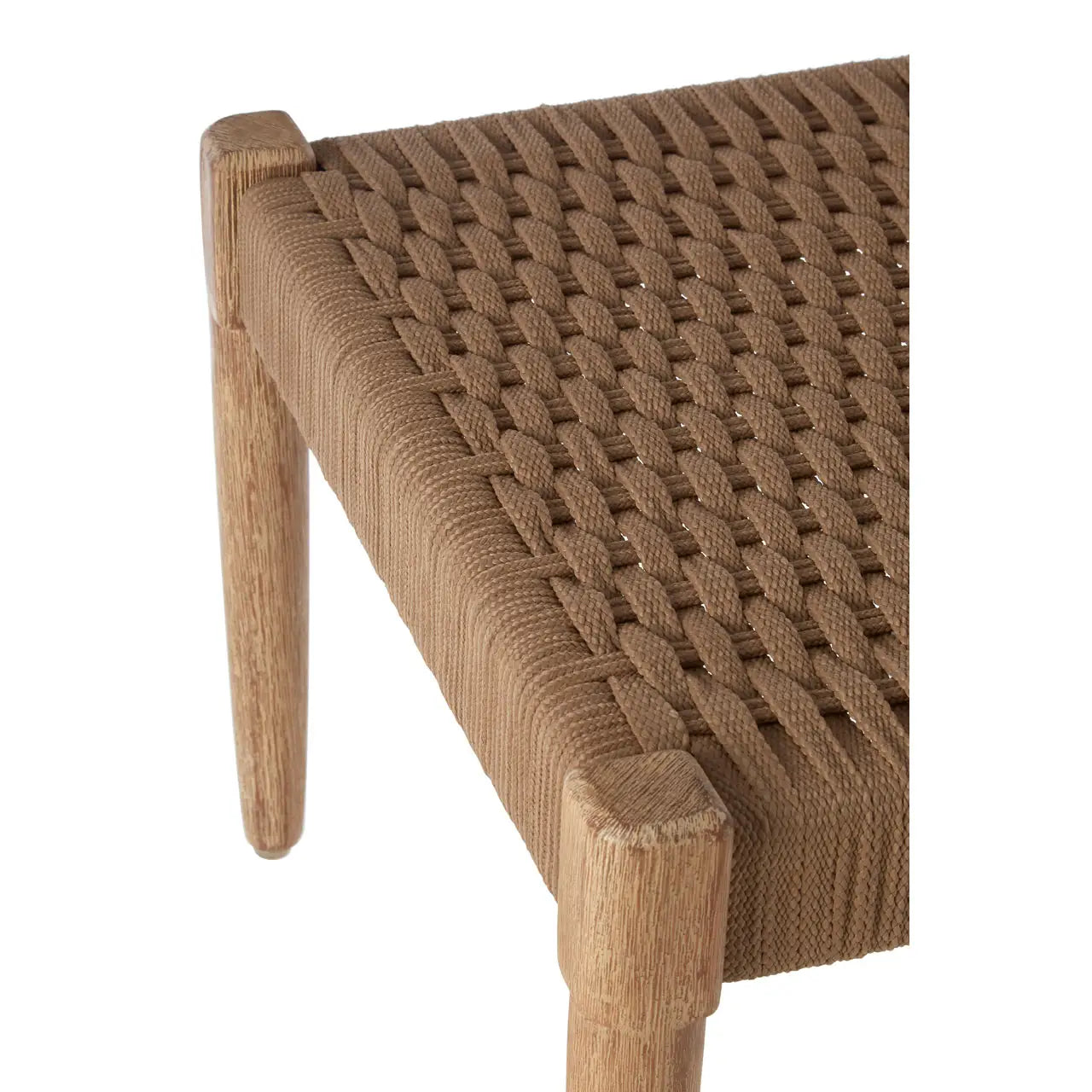 Nordic Style Hand Woven Footrest | - Wood Velvet