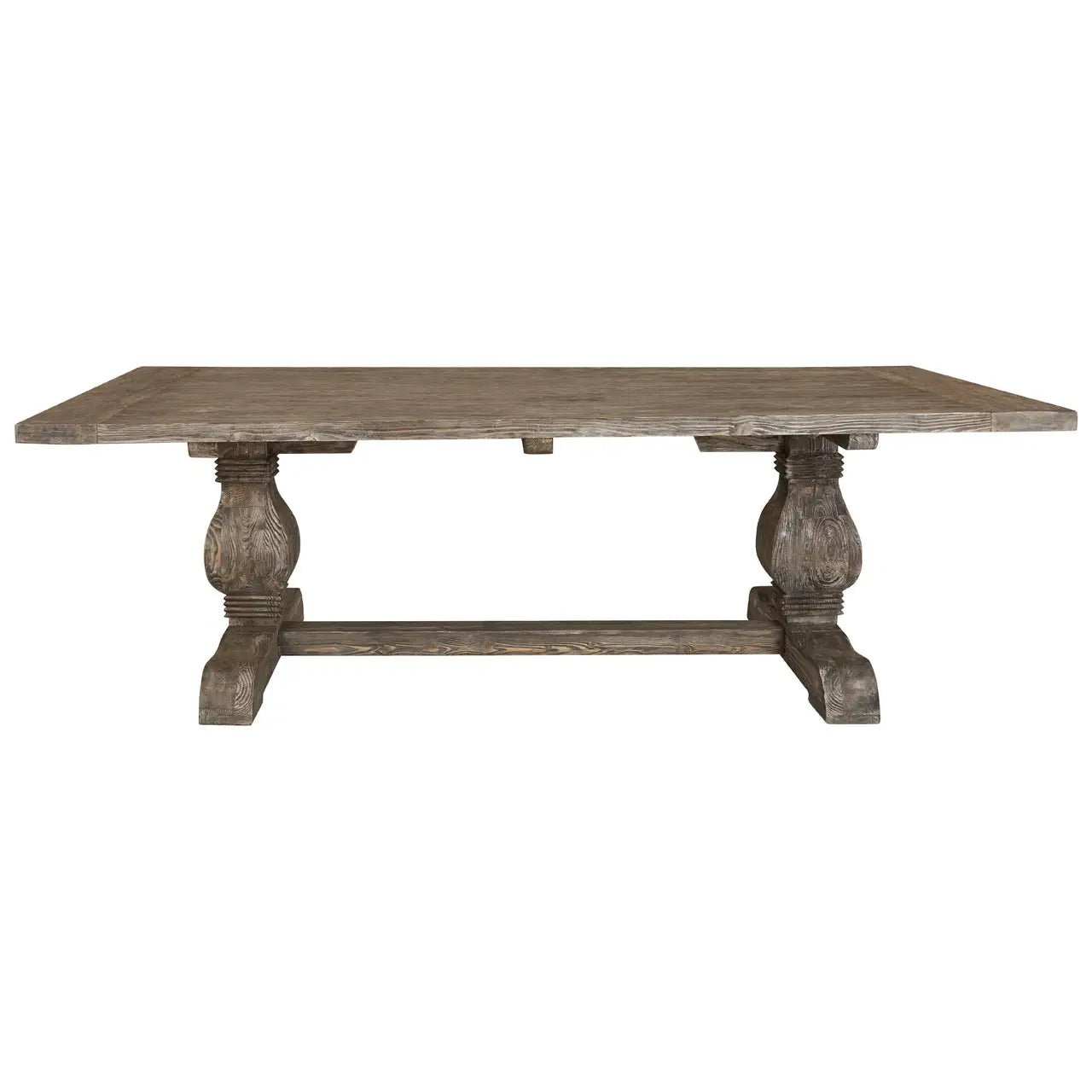 Recycled Rustic Pine Wood Large Dining Table | Carved Eco Pine - Wood Velvet