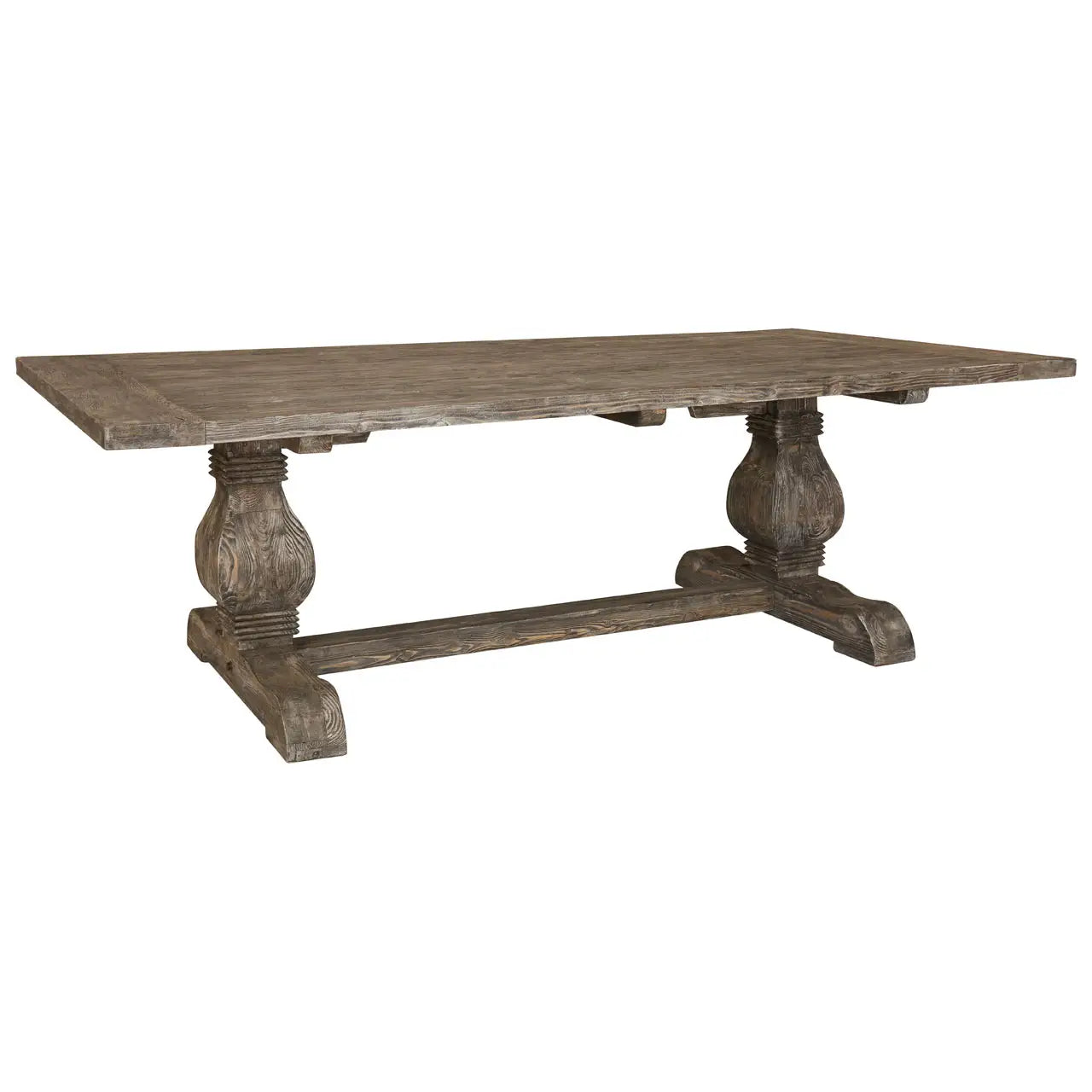 Recycled Rustic Pine Wood Large Dining Table | Carved Eco Pine - Wood Velvet