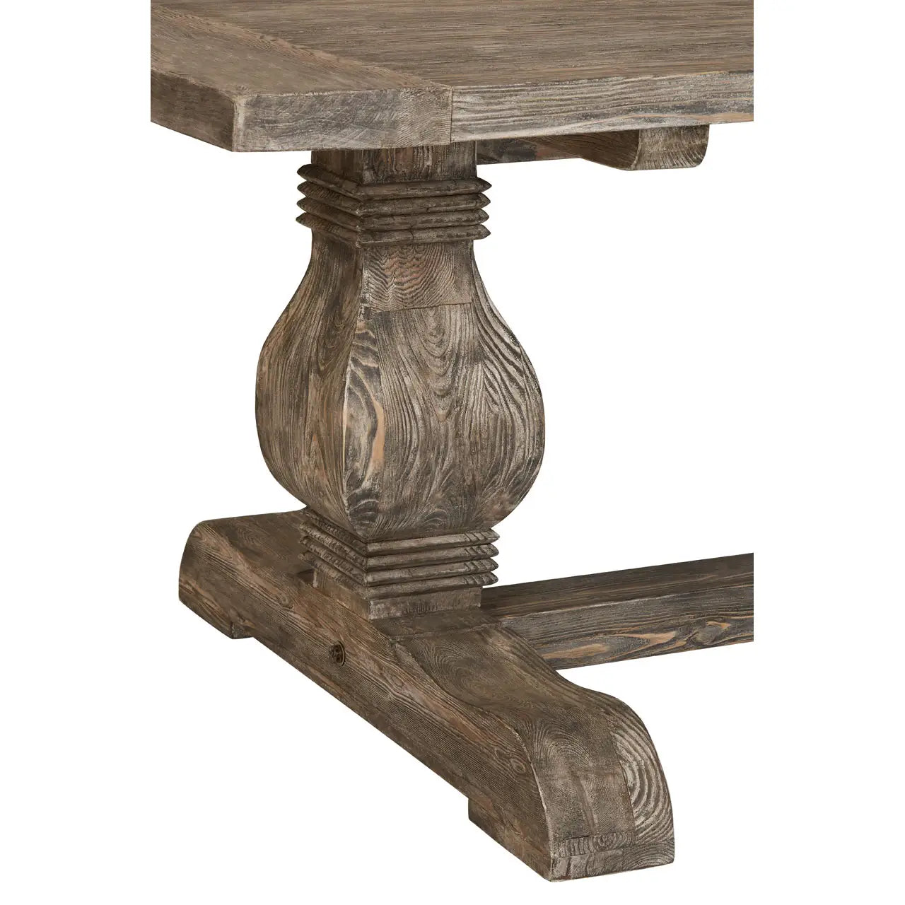 Recycled Rustic Pine Wood Large Dining Table | Carved Eco Pine - Wood Velvet