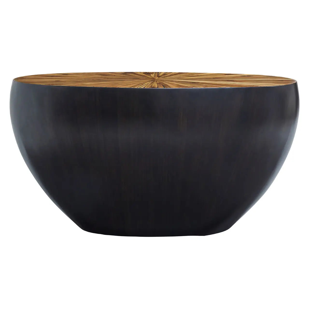 Oval Accent Bamboo Console Table | Burst Feature Design - Wood Velvet