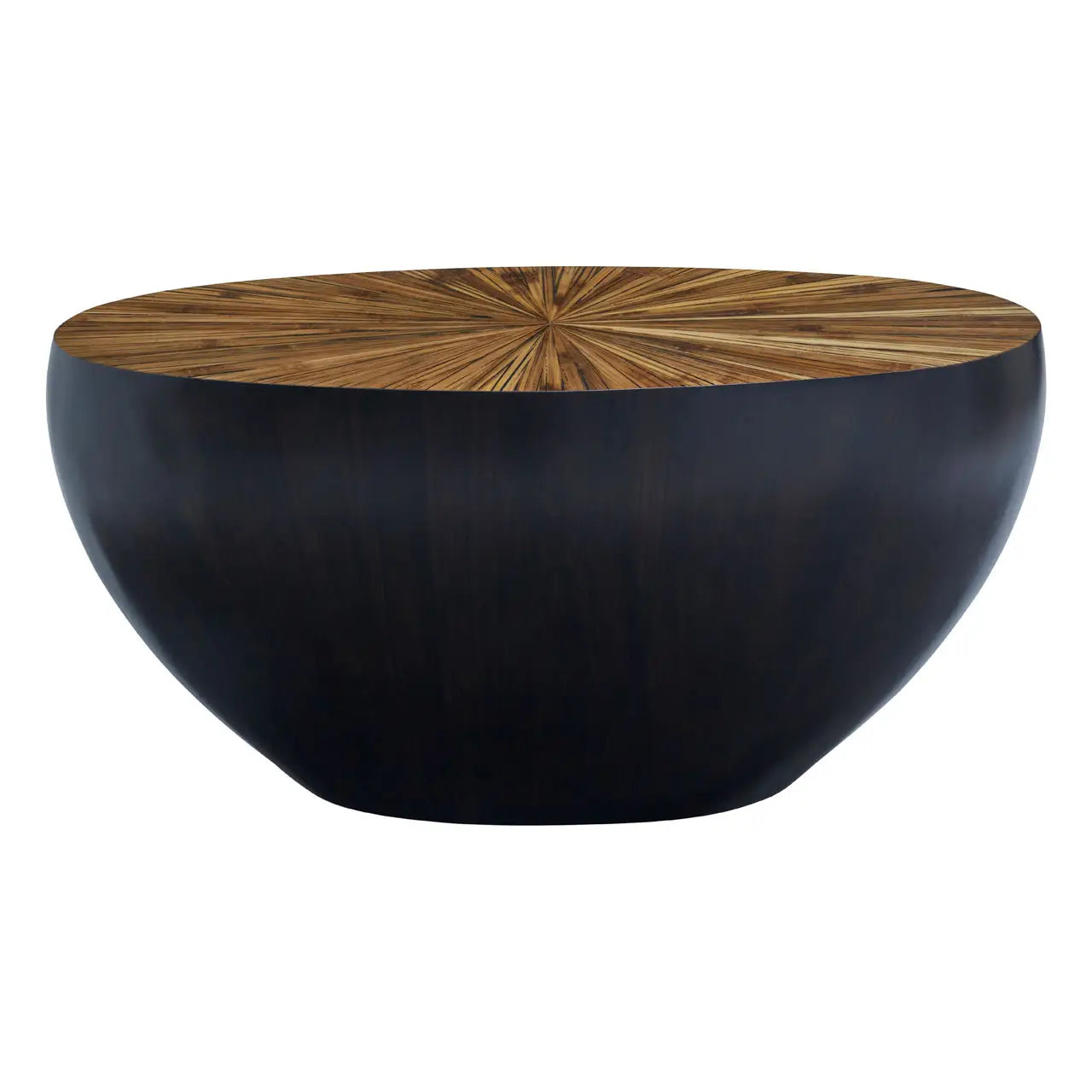 Oval Accent Bamboo Console Table | Burst Feature Design - Wood Velvet