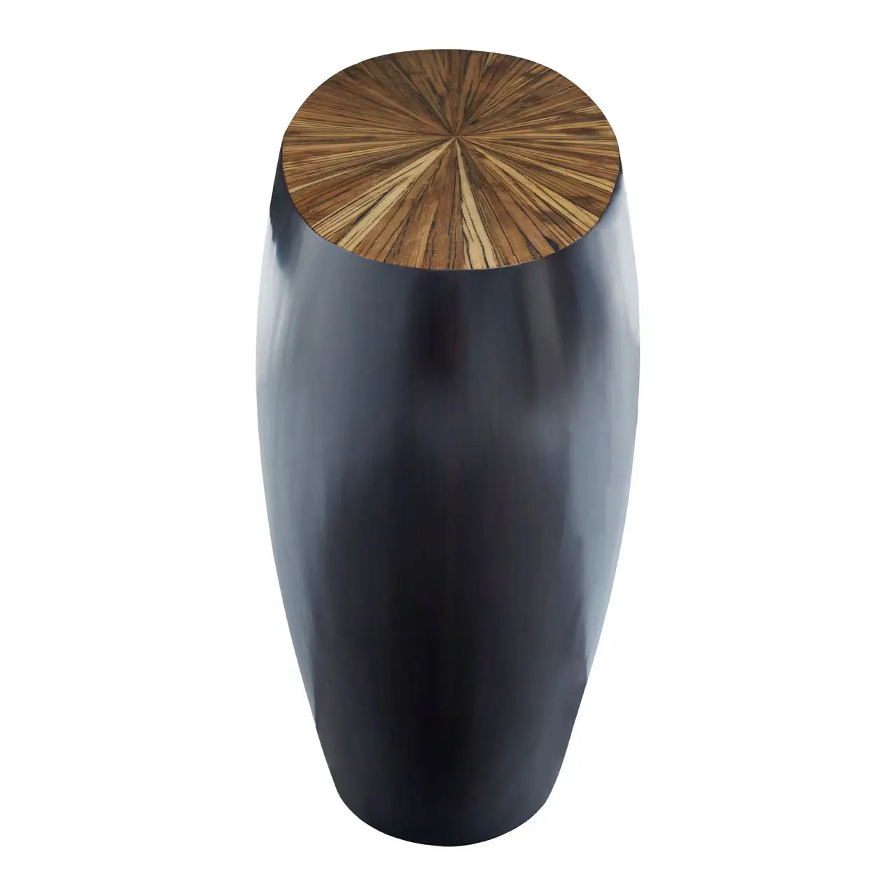 Oval Accent Bamboo Console Table | Burst Feature Design - Wood Velvet