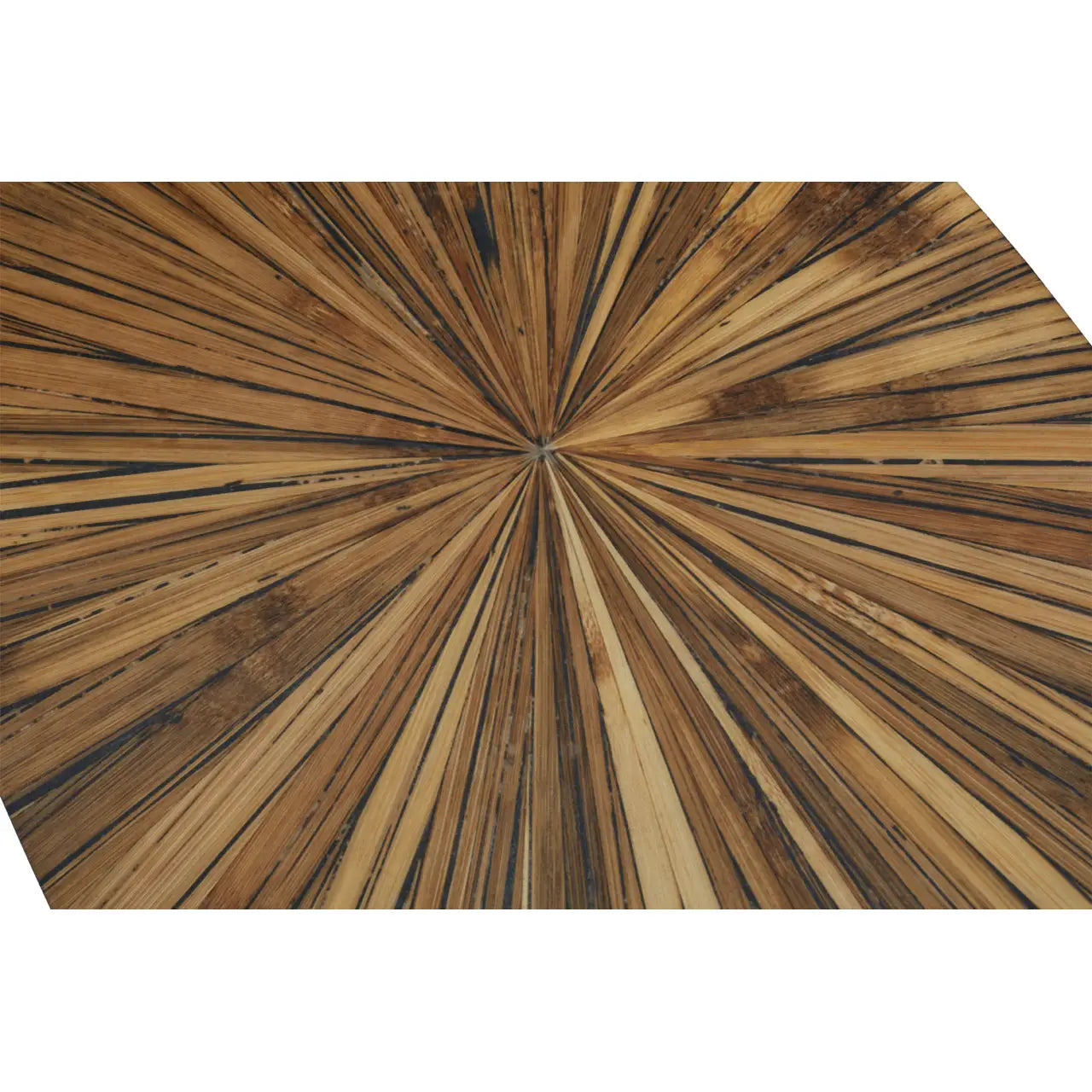 Oval Accent Bamboo Console Table | Burst Feature Design - Wood Velvet