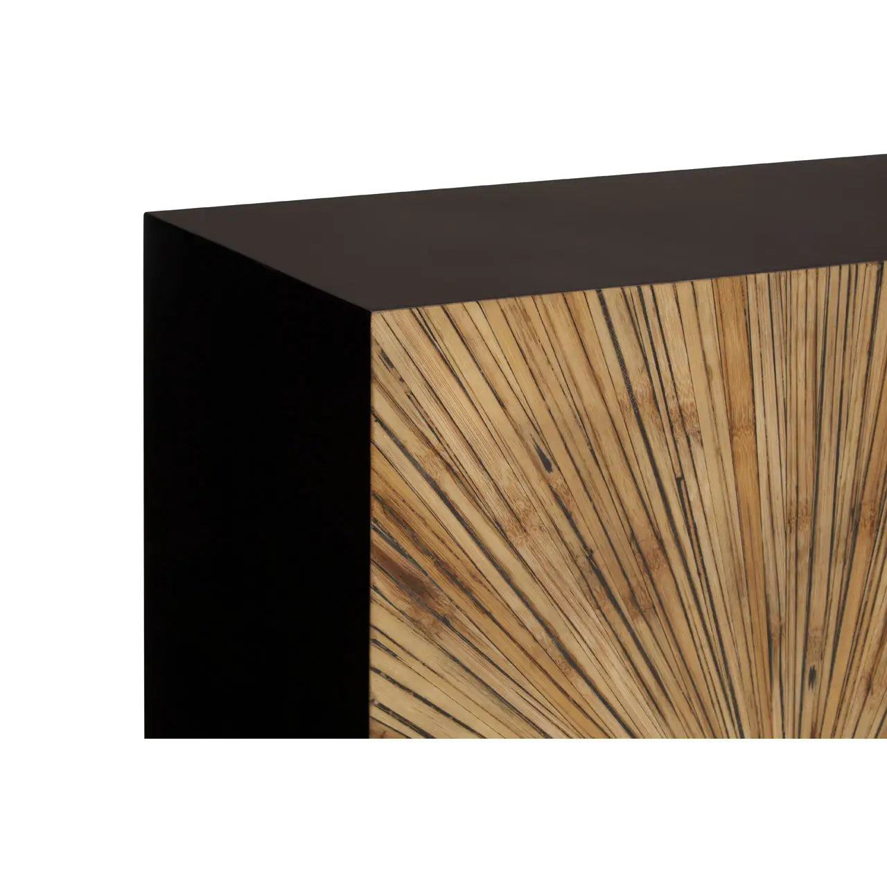 Ebony Accent Bamboo Console Table | Burst Feature Design - Wood Velvet