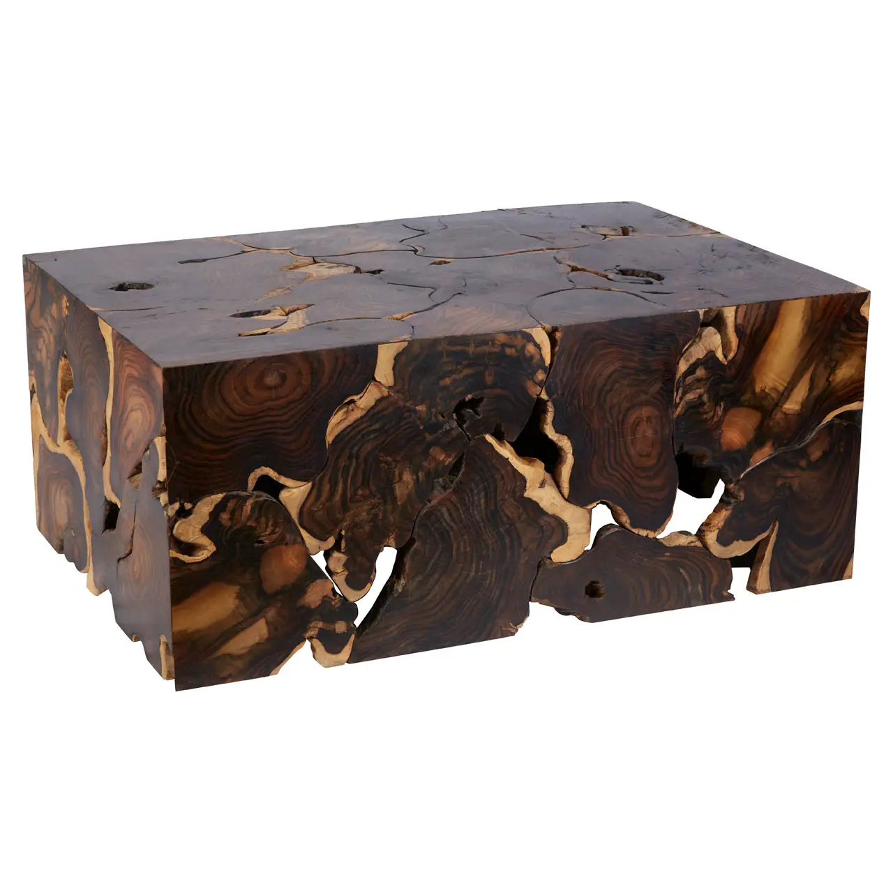 Accent Coffee Table Carved Rosewood | Bali Rustic - Wood Velvet