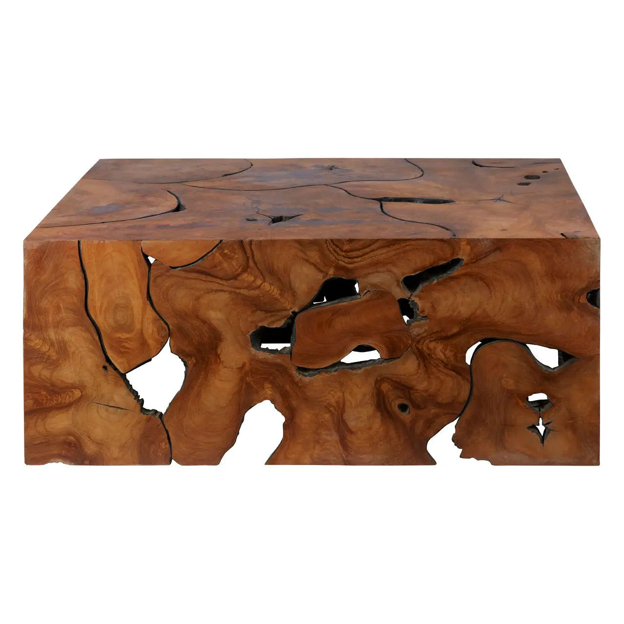 Accent Coffee Table Carved Teak Root | Bali Rustic - Wood Velvet
