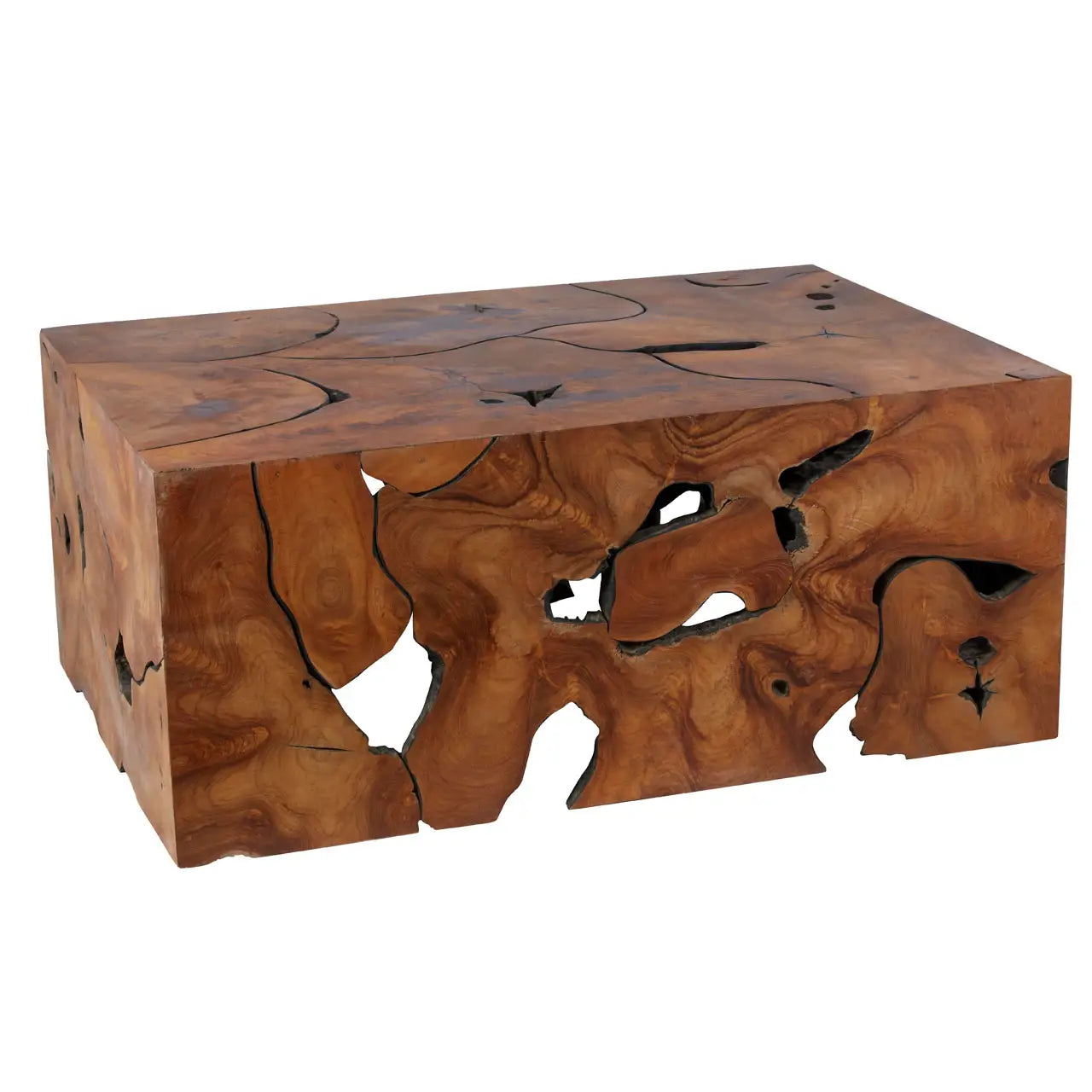Accent Coffee Table Carved Teak Root | Bali Rustic - Wood Velvet