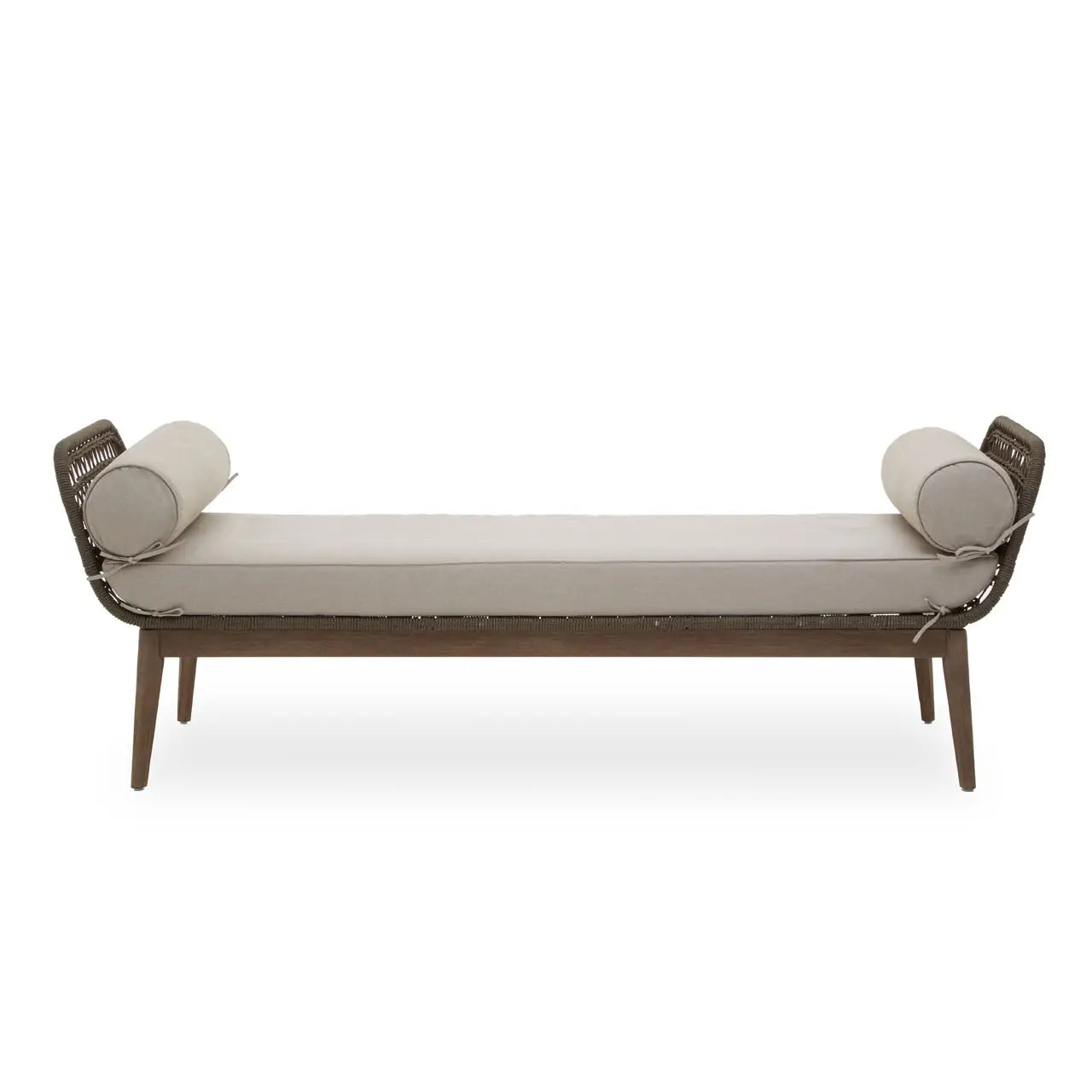 Chic Mid-Century Modern Hand Woven Day Bed - Wood Velvet