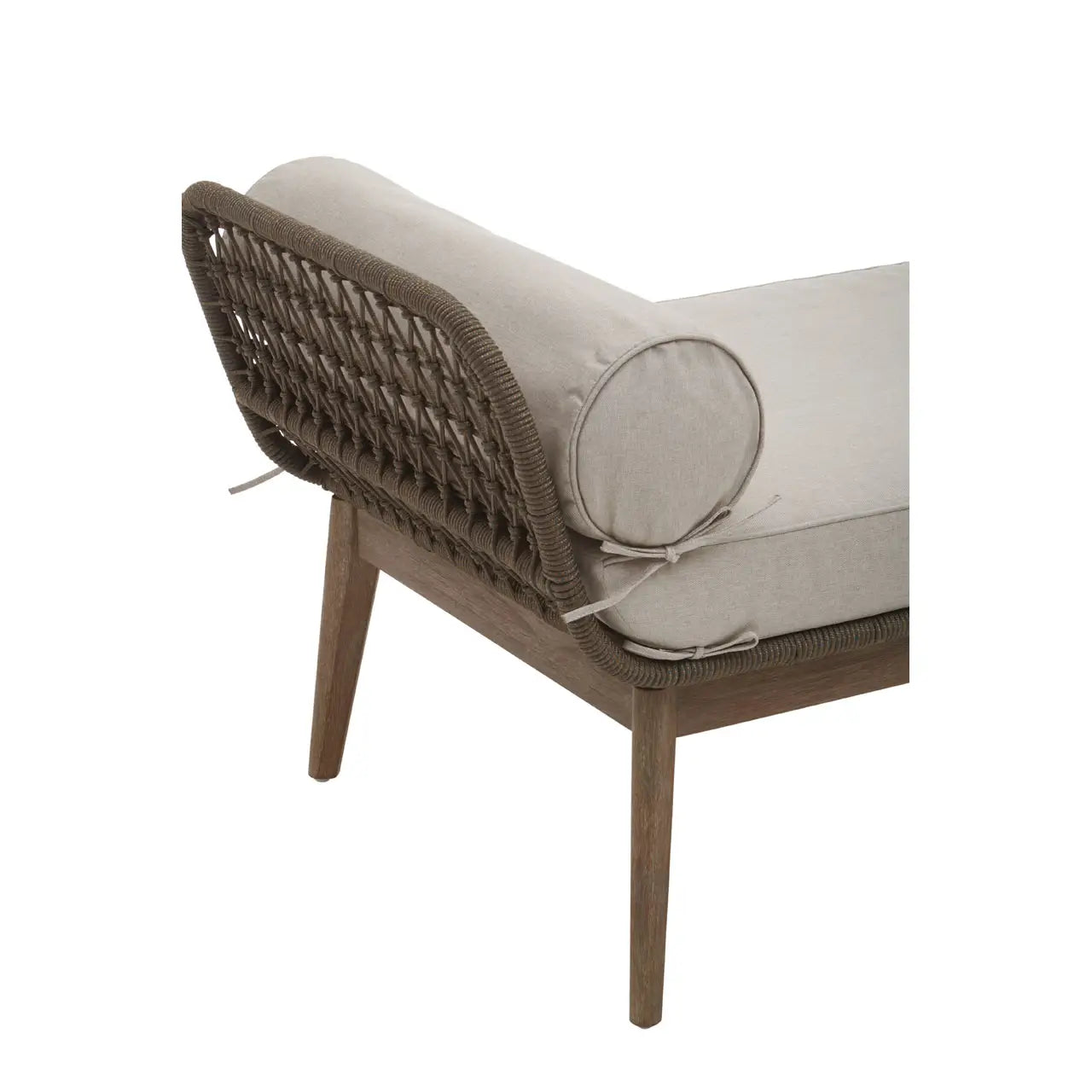 Chic Mid-Century Modern Hand Woven Day Bed - Wood Velvet