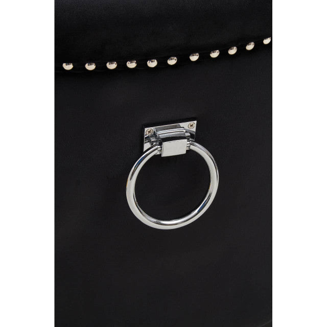 Mid-century Modern Button Back Chair In Doucet Black Velvet With Black Legs | Wood Velvet (Copy) - Wood Velvet