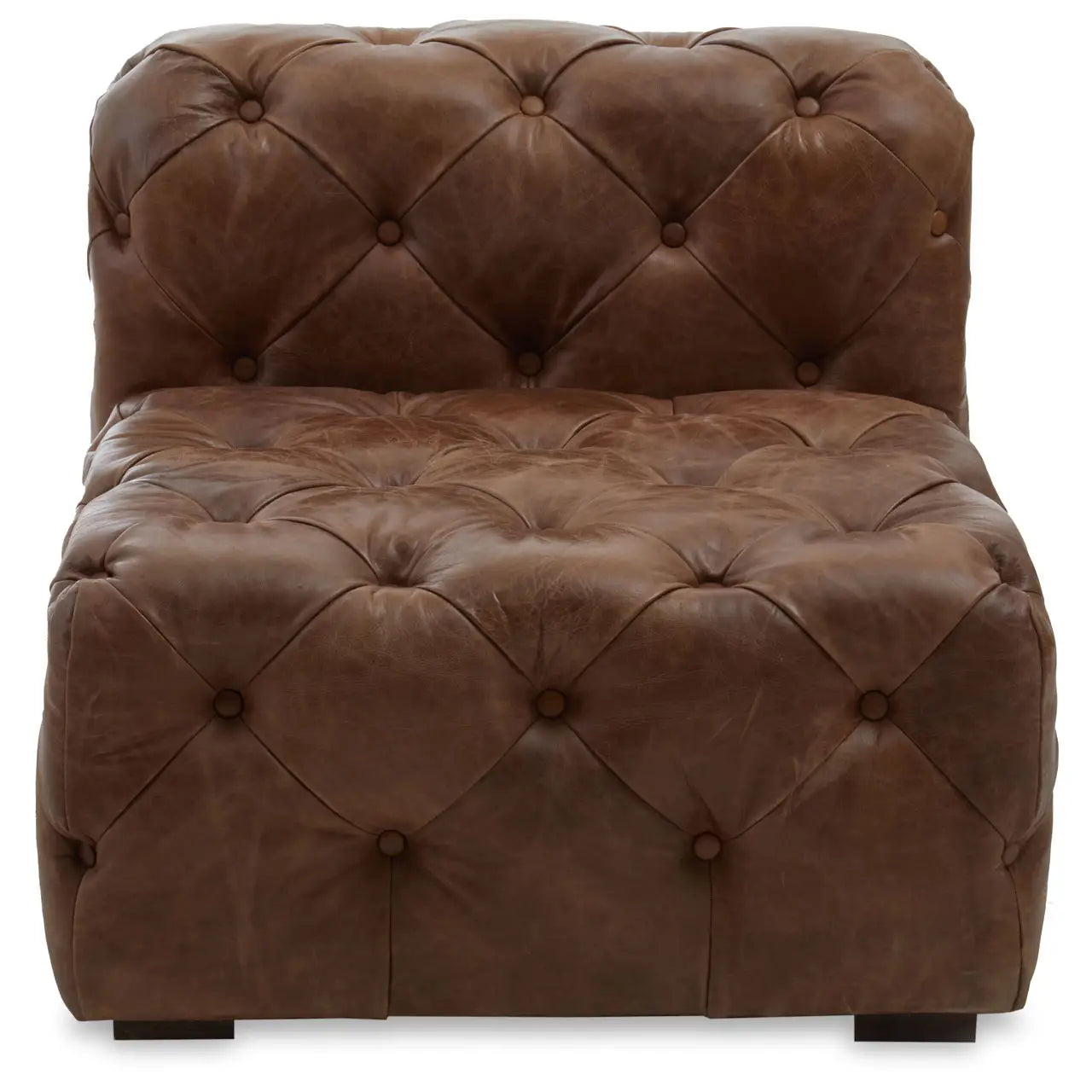 Stately Leather Chair | Vintage Brown | Iconic Dimpled - Wood Velvet