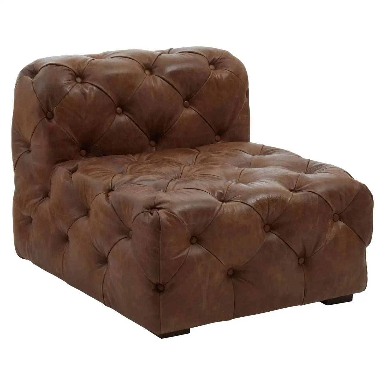 Stately Leather Chair | Vintage Brown | Iconic Dimpled - Wood Velvet