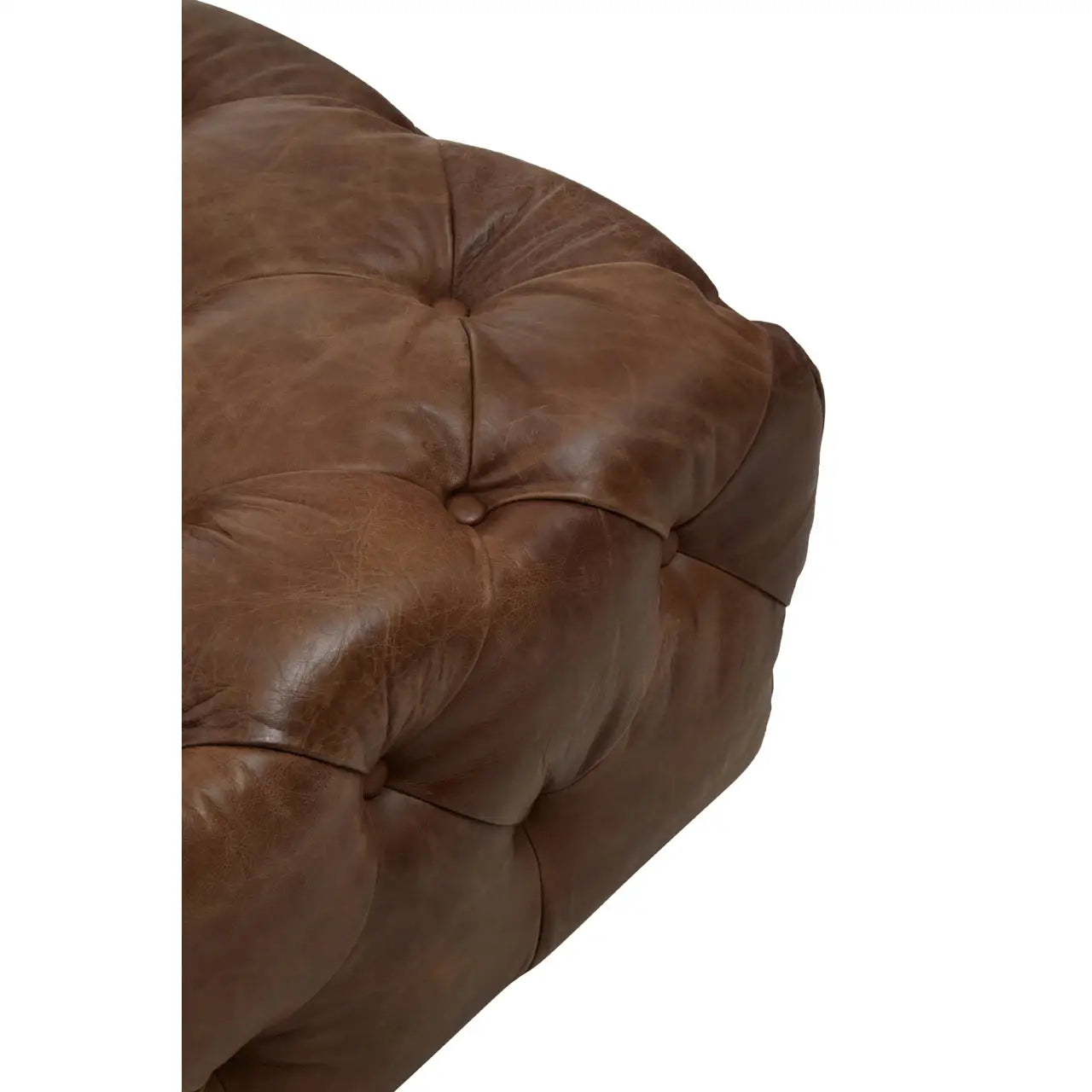 Stately Leather Chair | Vintage Brown | Iconic Dimpled - Wood Velvet