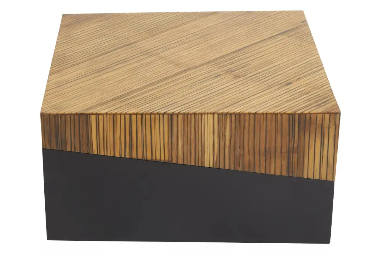 Square Accent Bamboo Angular Coffee Table | Champion - Wood Velvet