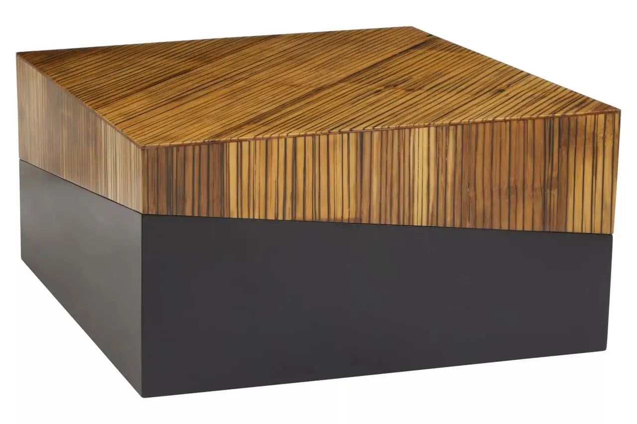 Square Accent Bamboo Angular Coffee Table | Champion - Wood Velvet