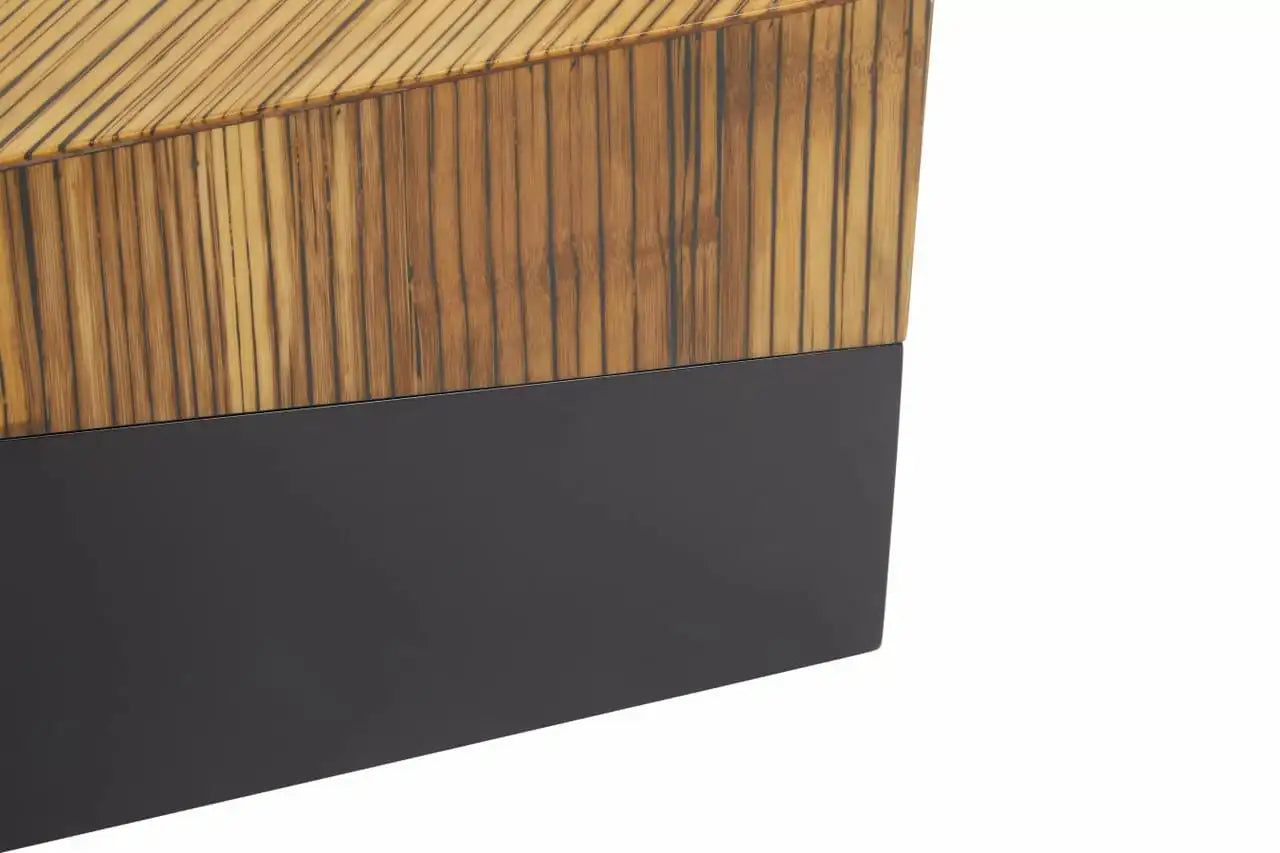 Square Accent Bamboo Angular Coffee Table | Champion - Wood Velvet