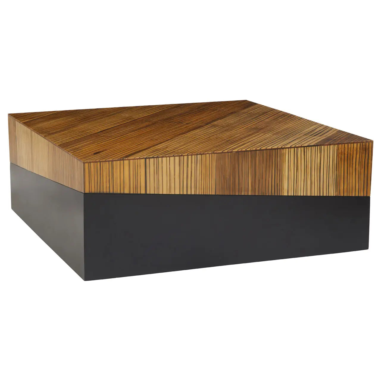 Large Accent Coffee Table Angular Bamboo | Champion - Wood Velvet