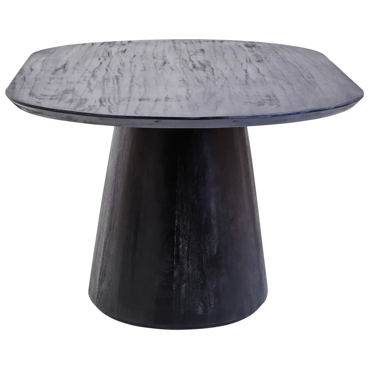 Mango Wood Oval Dining Table Black Finish | Perdoba Eco-friendly - Wood Velvet